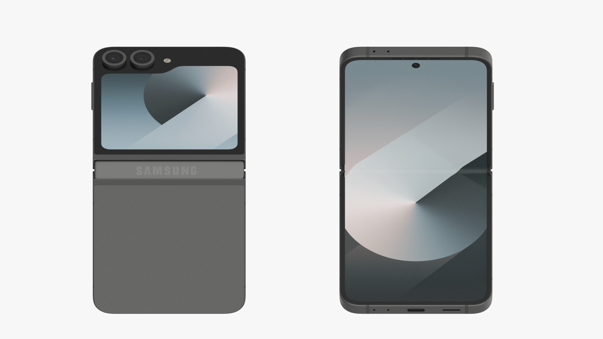 Samsung Galaxy Z Flip 6 Silver Shadow 3D model_8