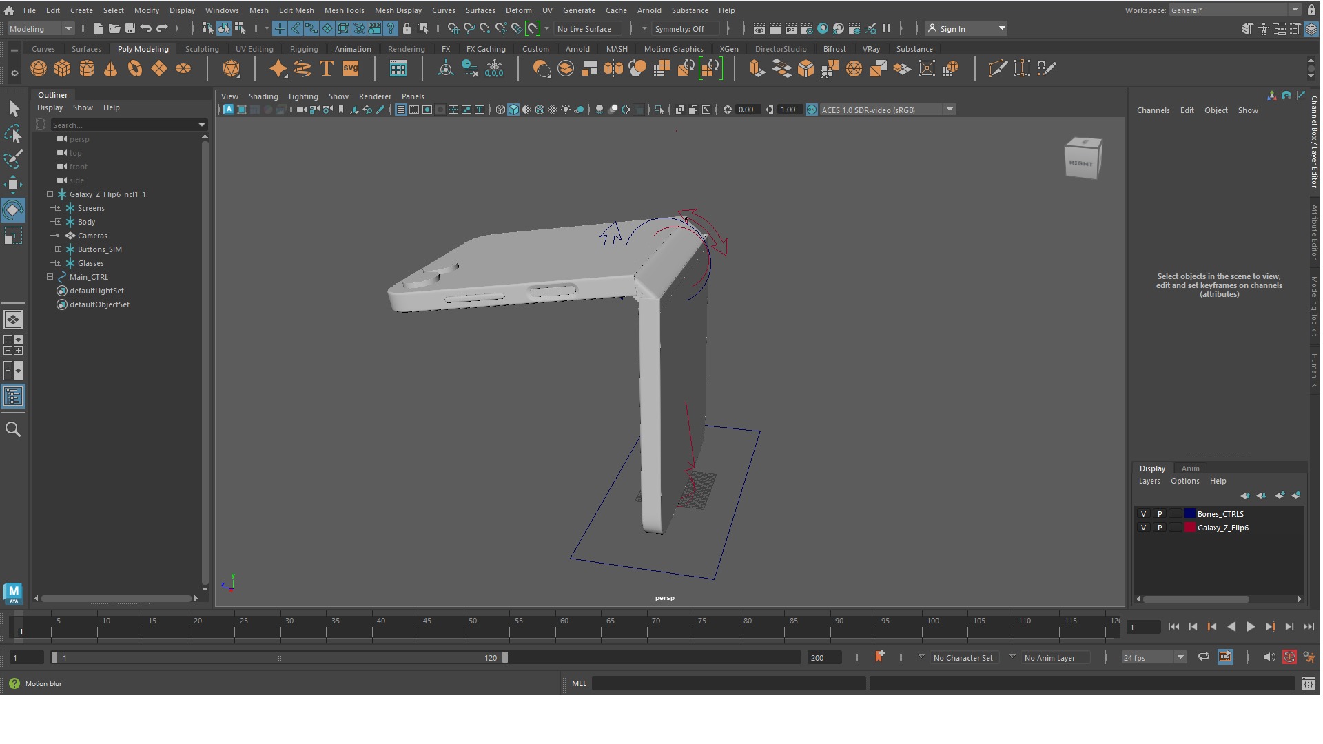 Samsung Galaxy Z Flip 6 Peach 3D model_14
