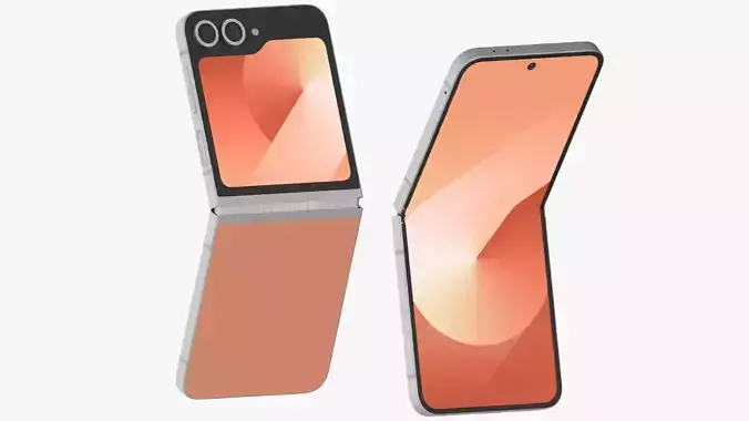 Samsung Galaxy Z Flip 6 Peach 3D model