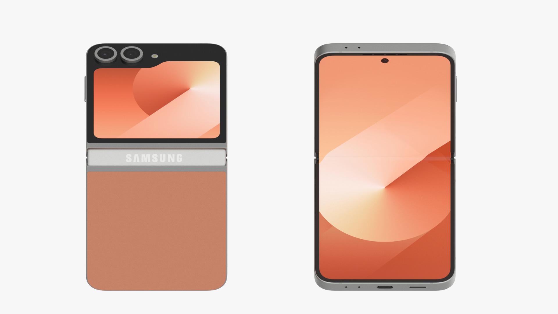 Samsung Galaxy Z Flip 6 Peach 3D model_6
