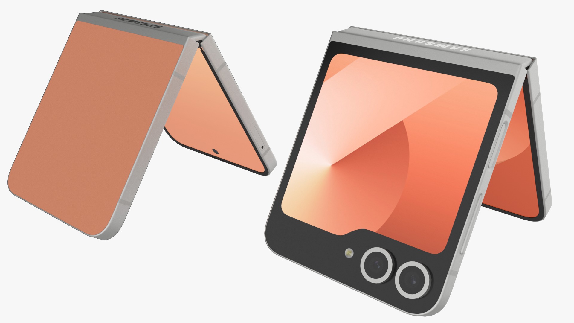 Samsung Galaxy Z Flip 6 Peach 3D model_2