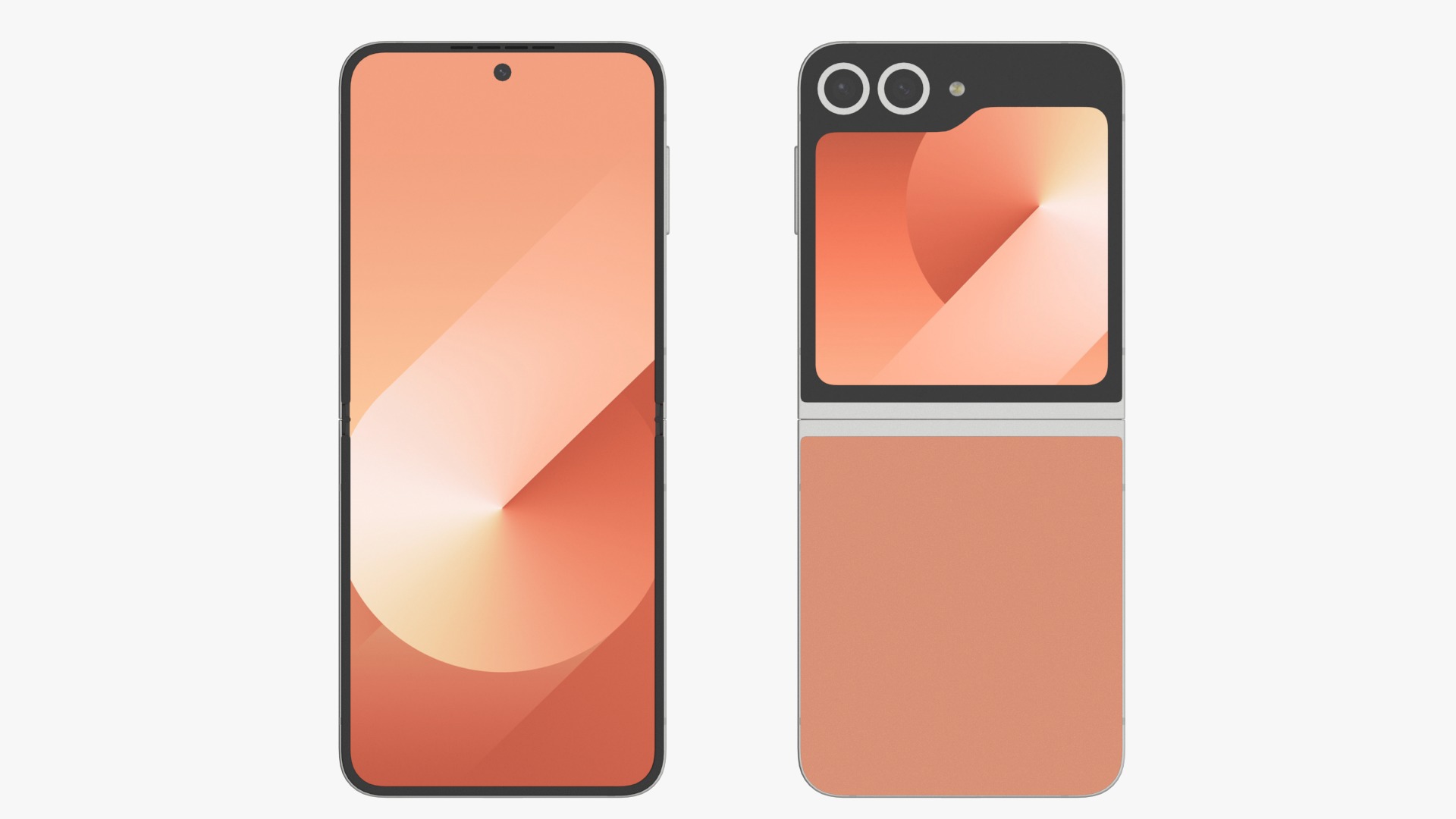 Samsung Galaxy Z Flip 6 Peach 3D model_1