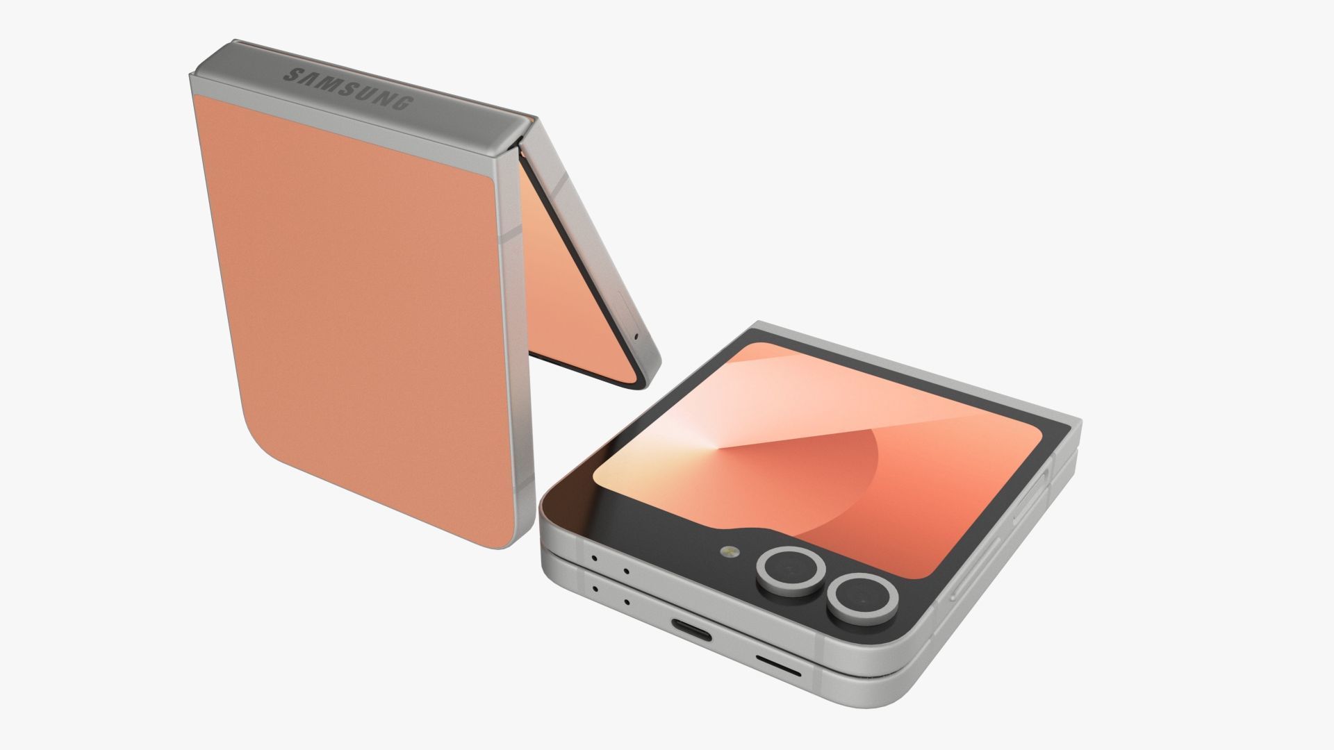 Samsung Galaxy Z Flip 6 Peach 3D model_3