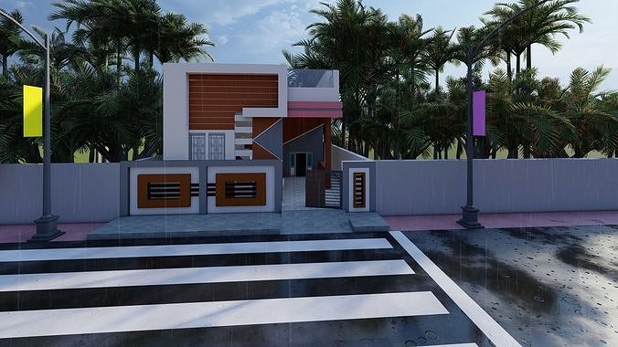 House Elevaion Design 3D model