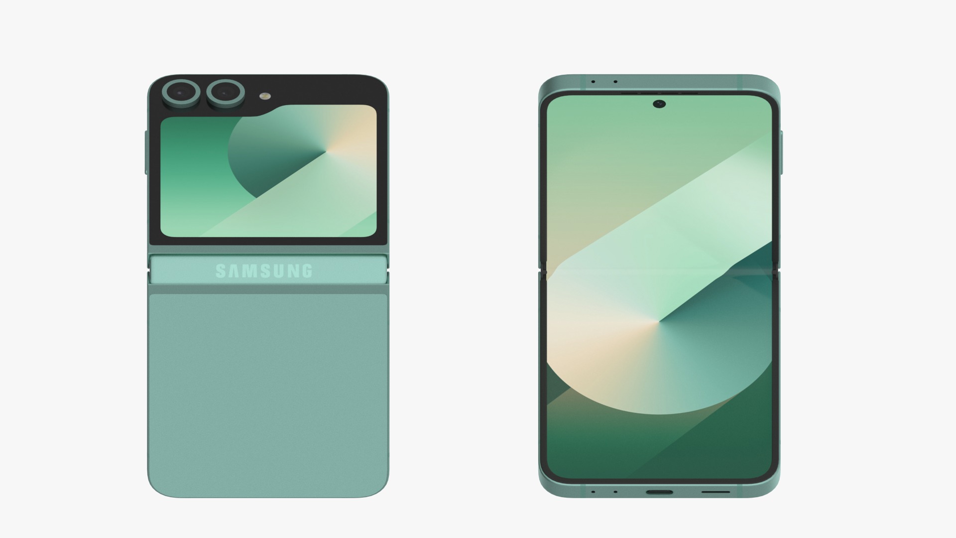 Samsung Galaxy Z Flip 6 Mint 3D model_7