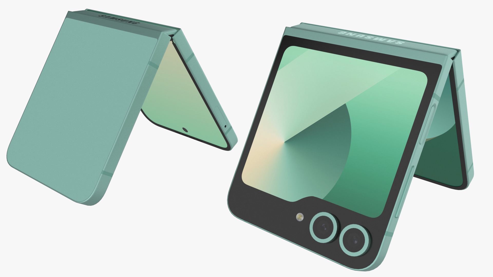 Samsung Galaxy Z Flip 6 Mint 3D model_3