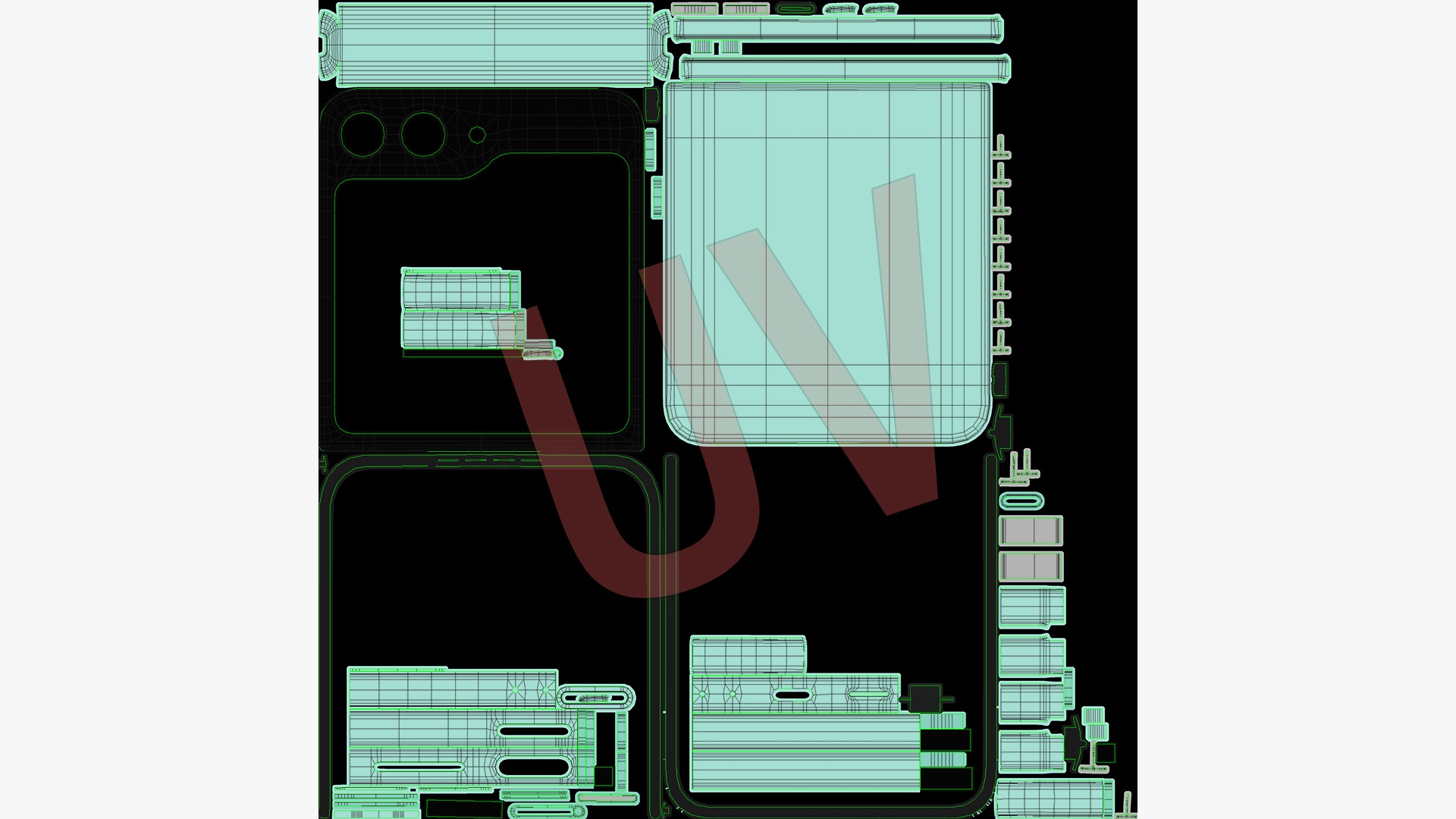 Samsung Galaxy Z Flip 6 Mint 3D model_17