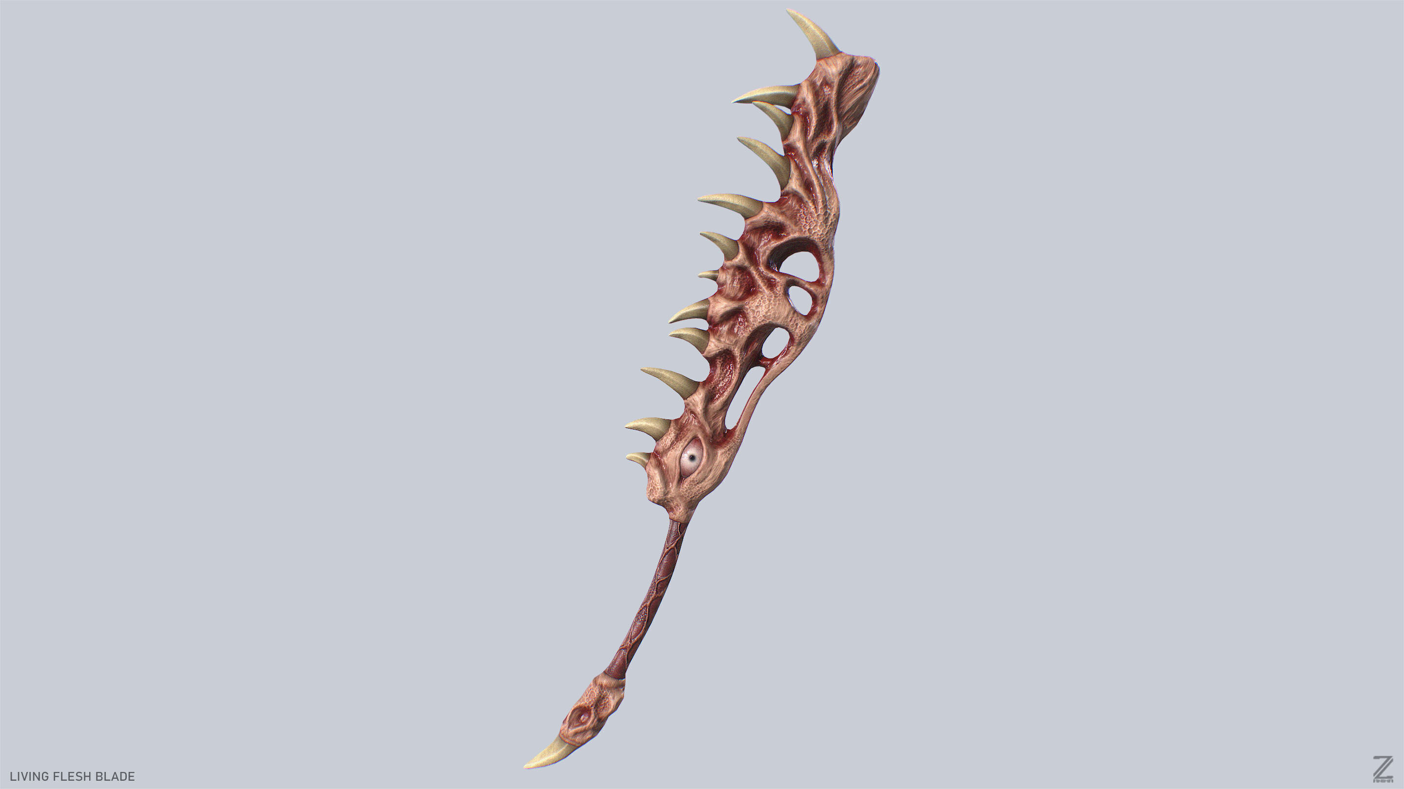 Living flesh blade Low-poly 3D model_6
