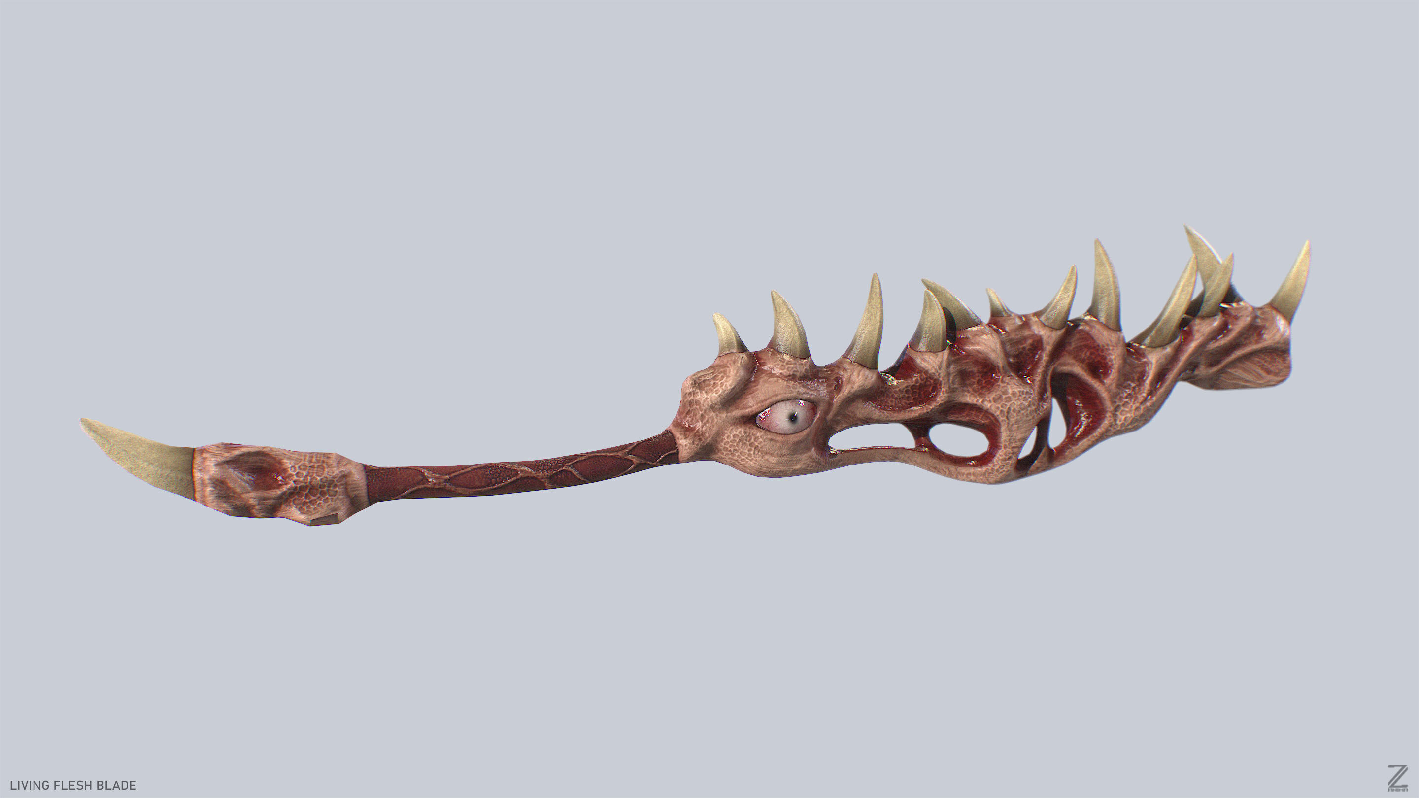 Living flesh blade Low-poly 3D model_8