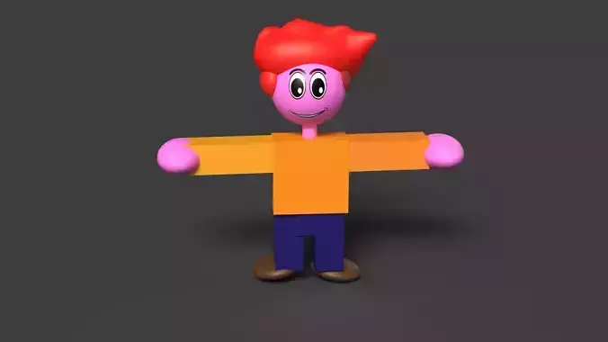 Little Cartoon Boy Cube Design