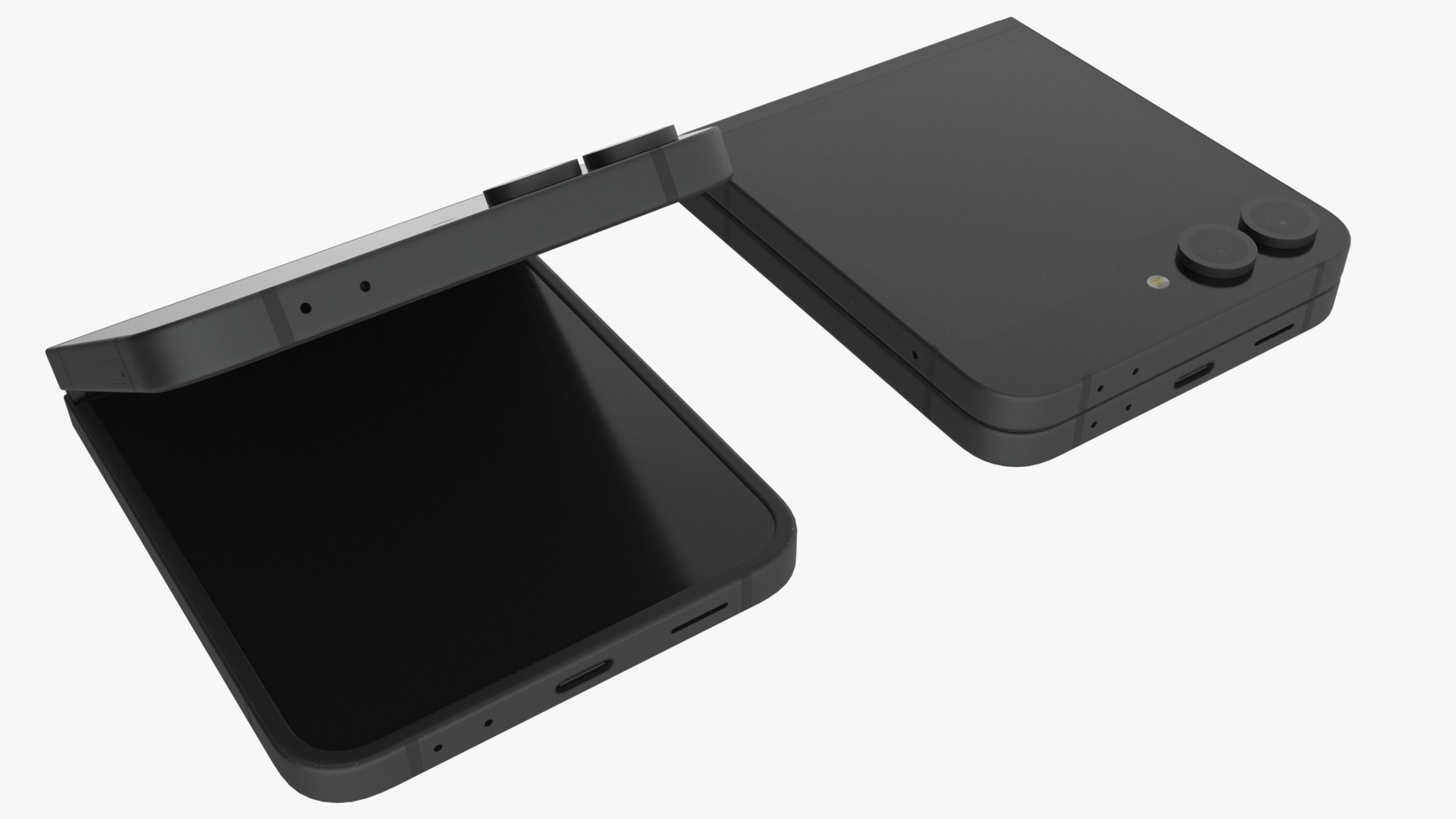 Samsung Galaxy Z Flip 6 Crafted Black 3D model_8