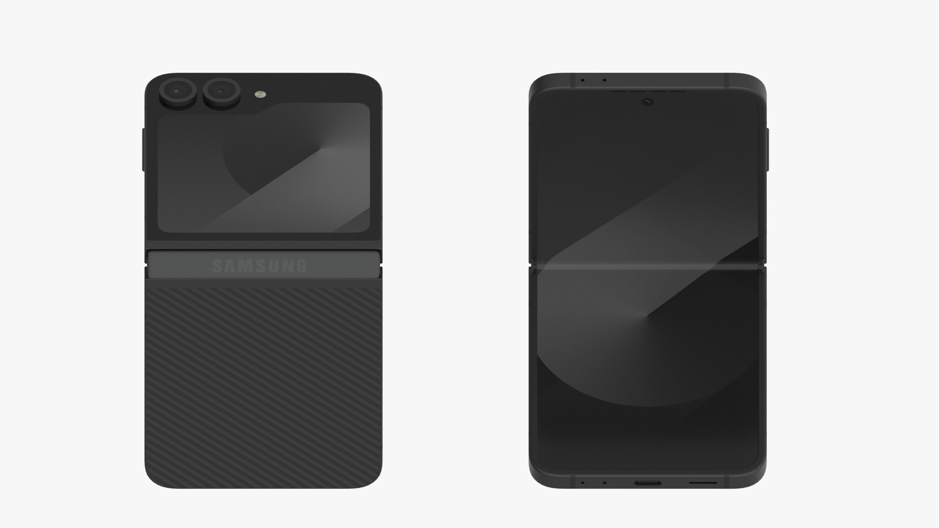 Samsung Galaxy Z Flip 6 Crafted Black 3D model_7