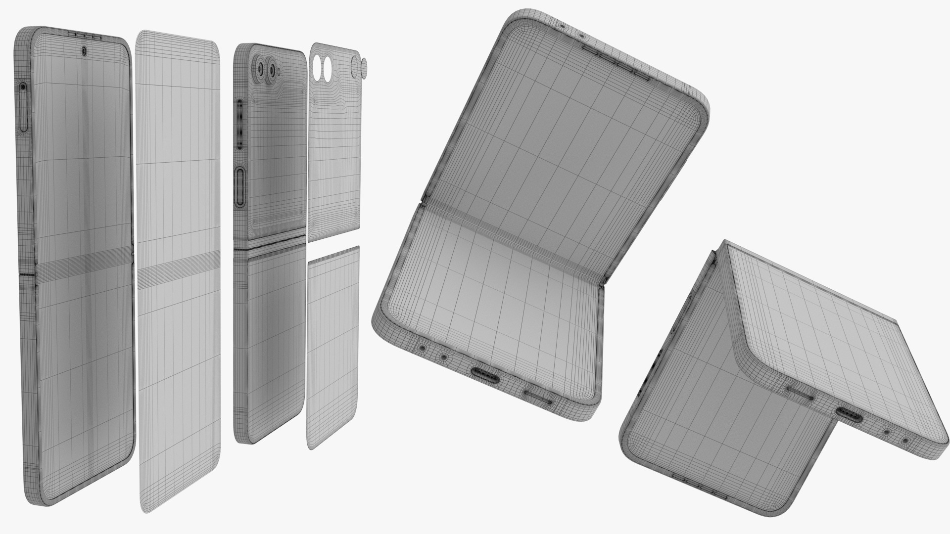 Samsung Galaxy Z Flip 6 Crafted Black 3D model_10