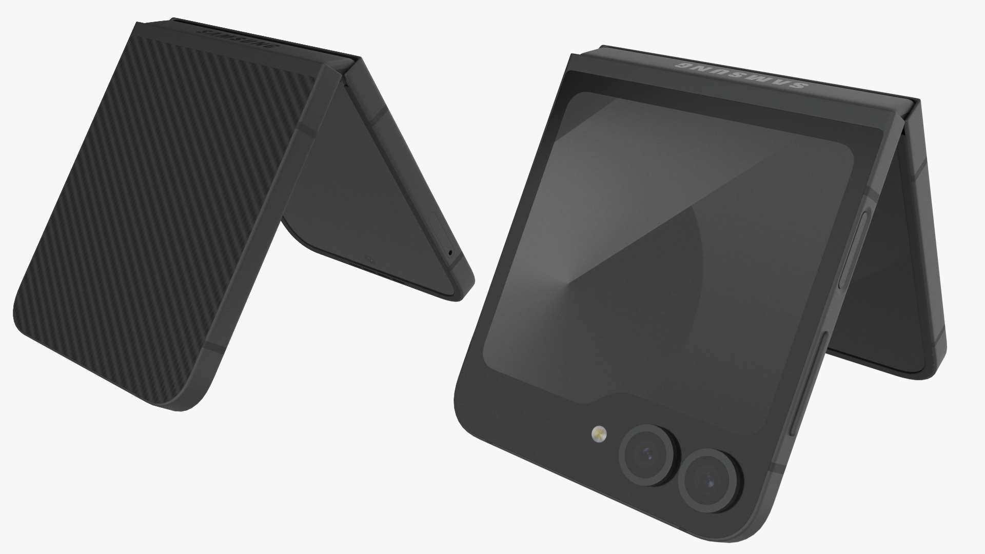 Samsung Galaxy Z Flip 6 Crafted Black 3D model_3