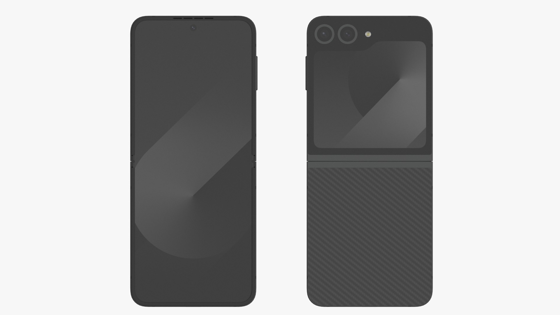 Samsung Galaxy Z Flip 6 Crafted Black 3D model_2