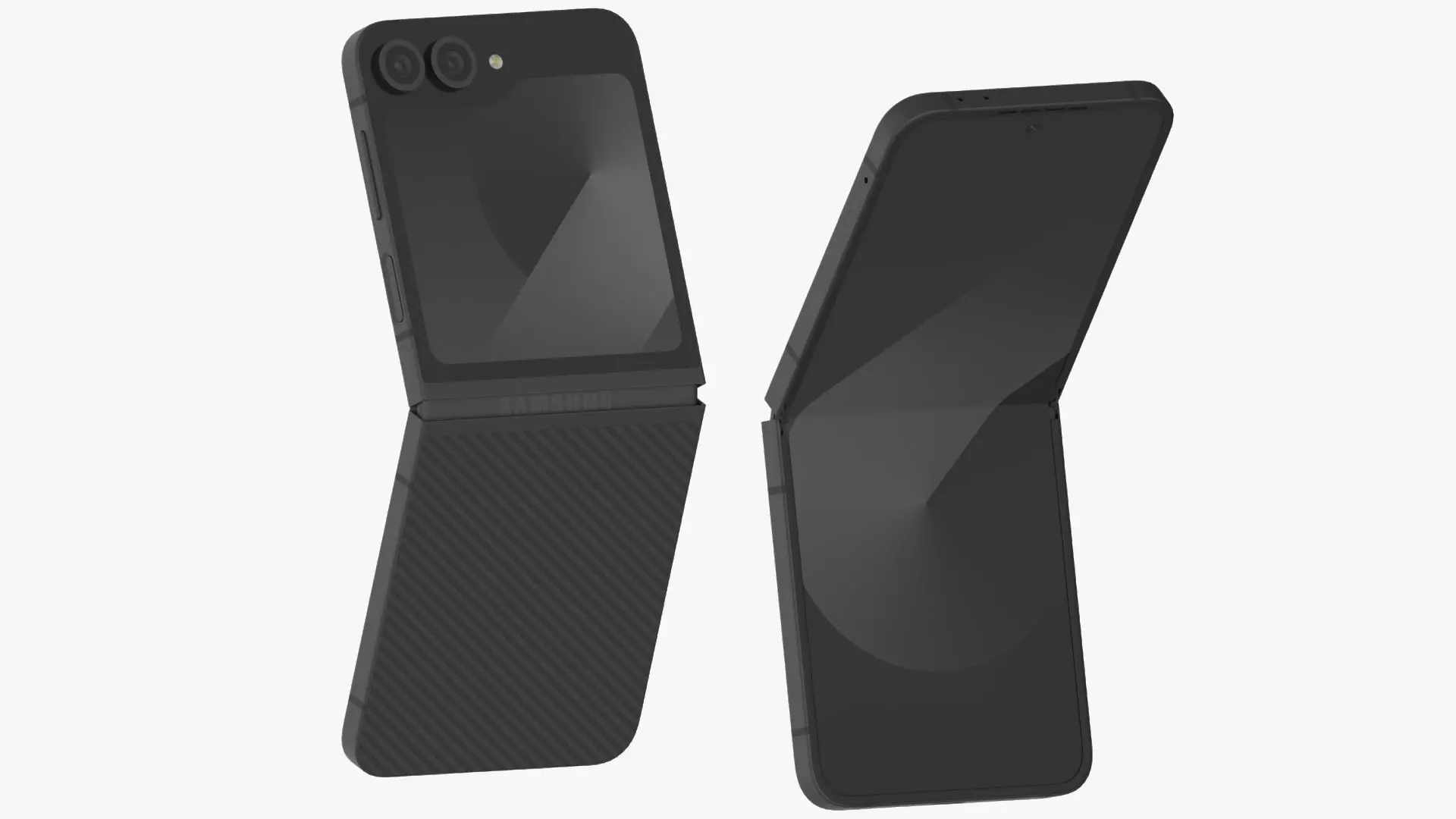 Samsung Galaxy Z Flip 6 Crafted Black 3D model_0