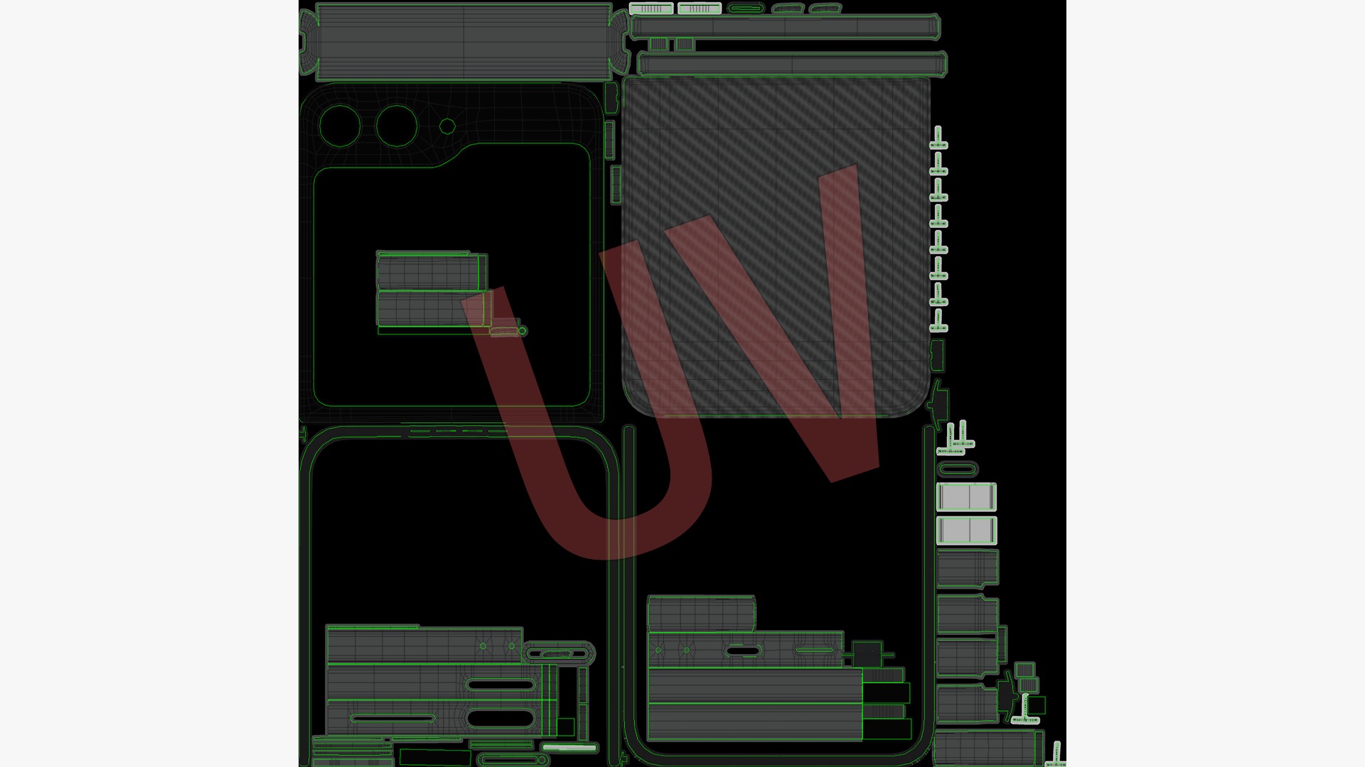 Samsung Galaxy Z Flip 6 Crafted Black 3D model_17