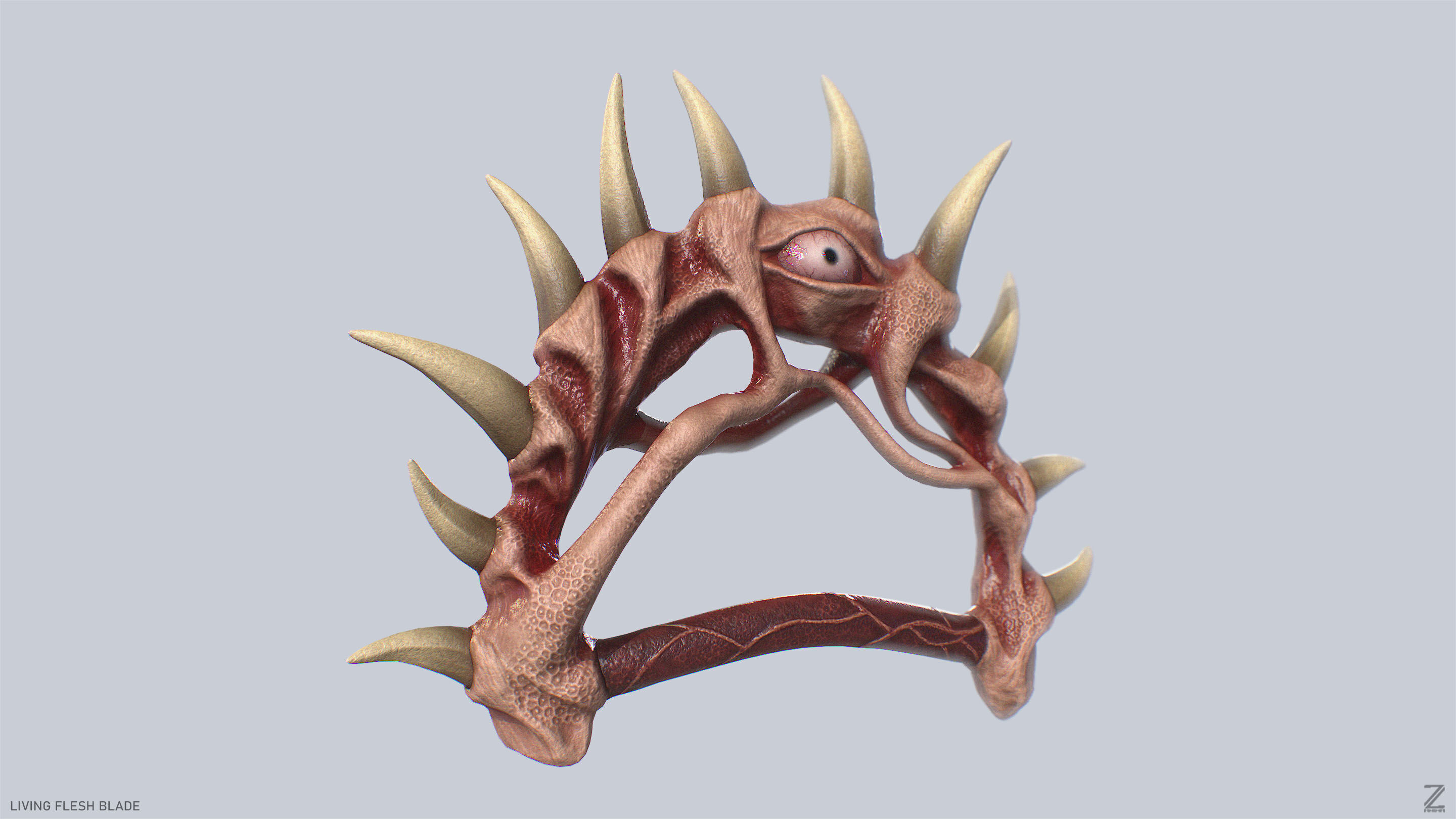 Living flesh blade Low-poly 3D model_5
