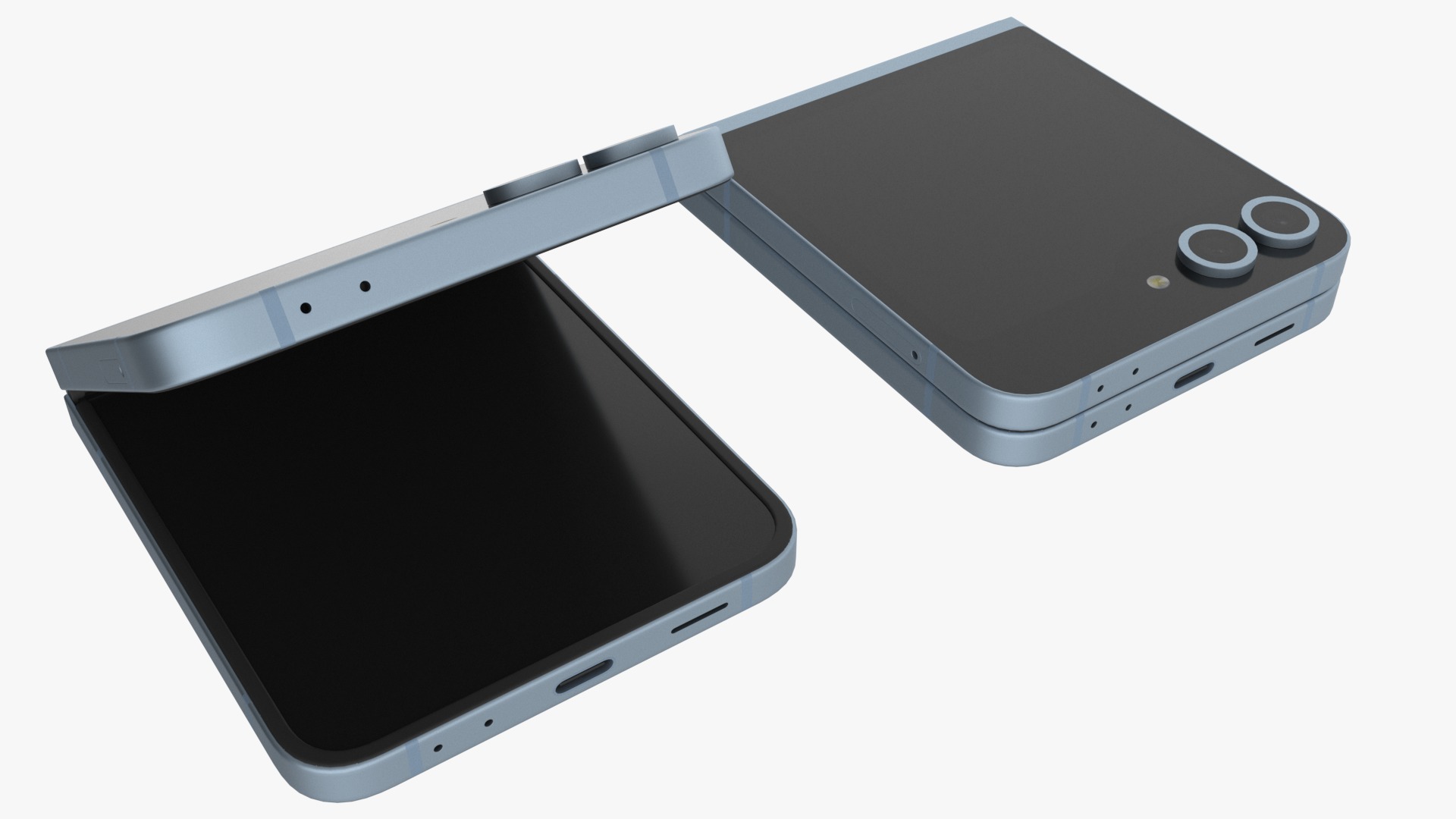 Samsung Galaxy Z Flip 6 Blue 3D model_8
