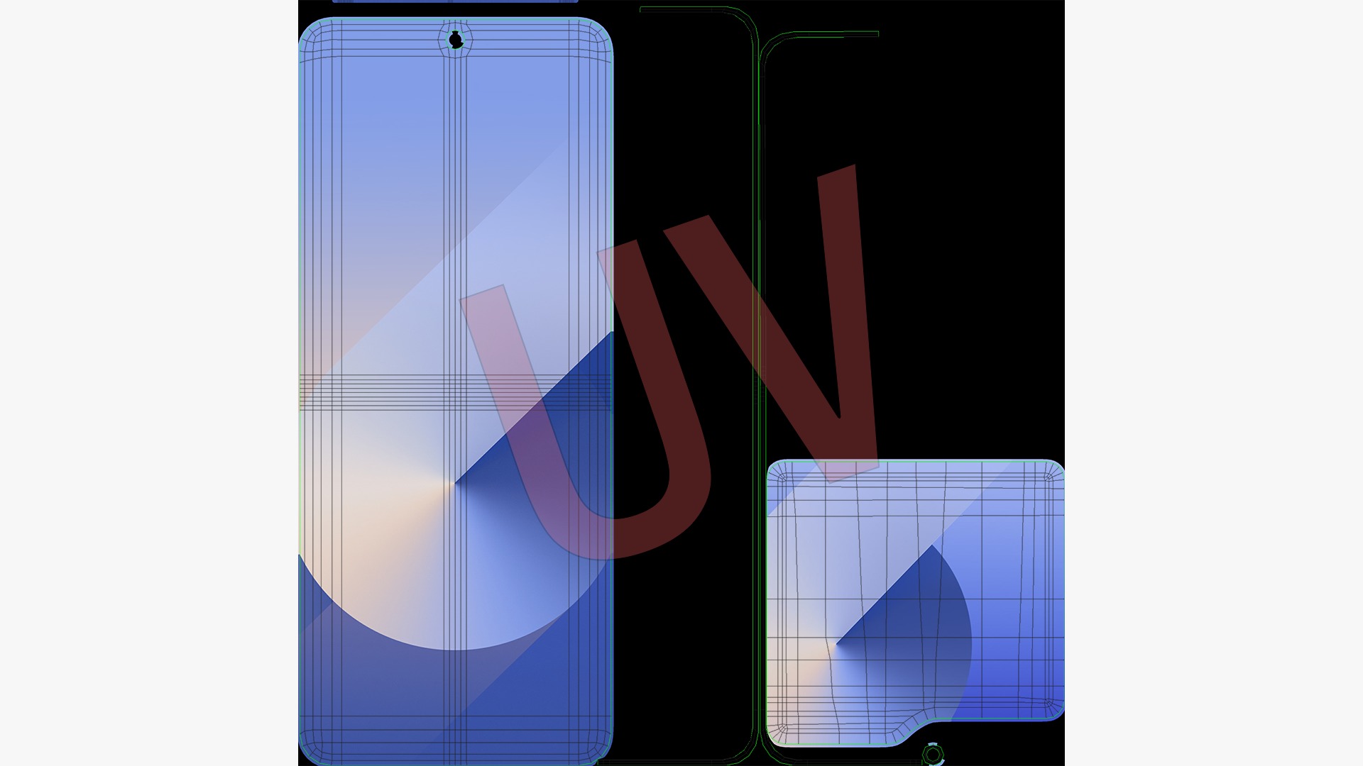 Samsung Galaxy Z Flip 6 Blue 3D model_17