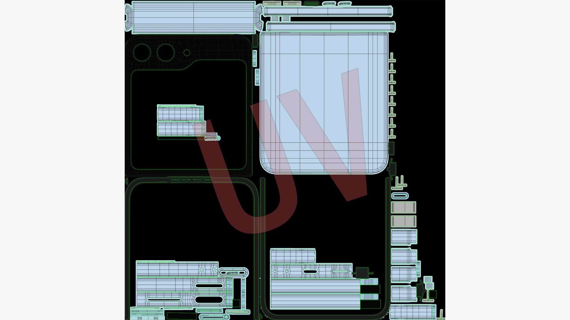 Samsung Galaxy Z Flip 6 Blue 3D model_18