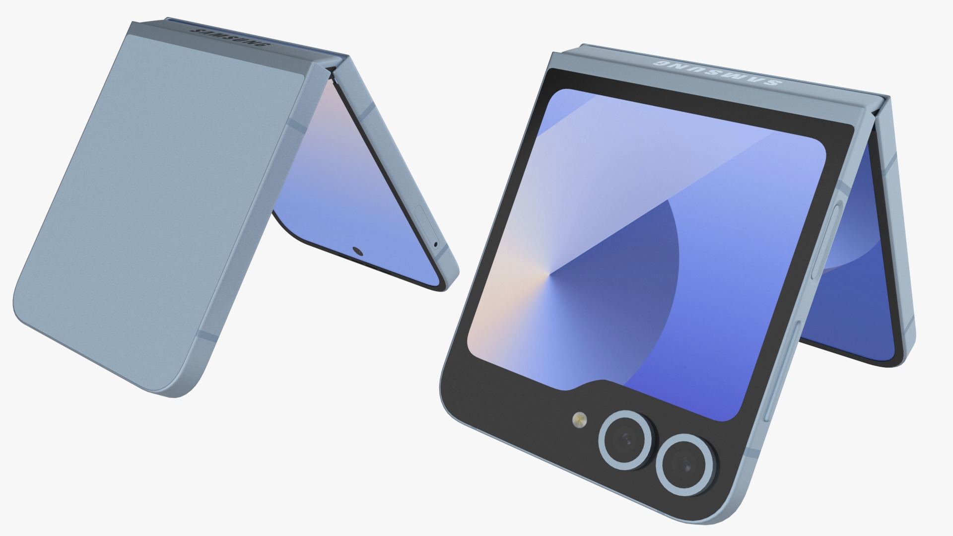 Samsung Galaxy Z Flip 6 Blue 3D model_3
