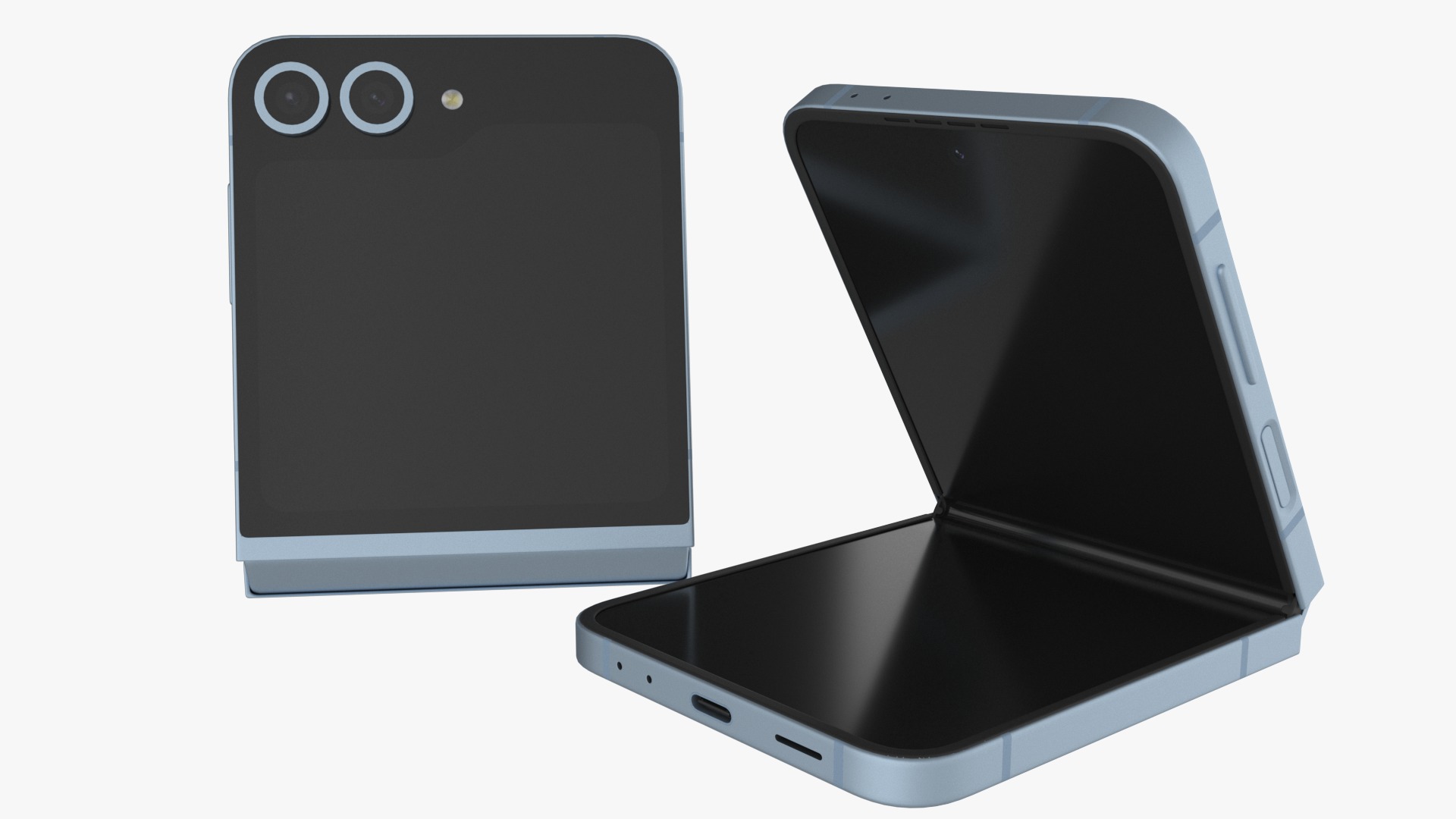 Samsung Galaxy Z Flip 6 Blue 3D model_6