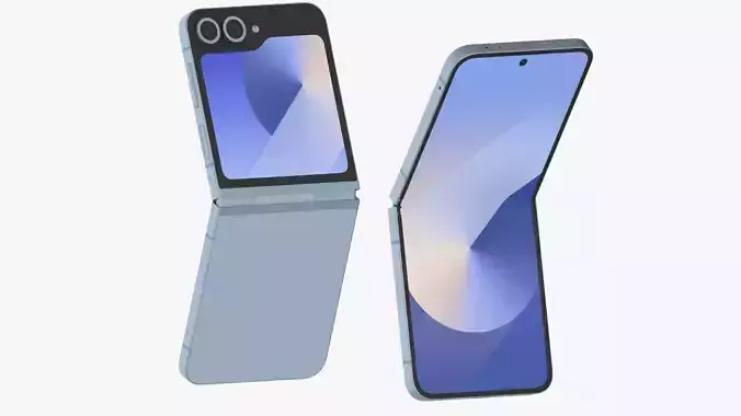 Samsung Galaxy Z Flip 6 Blue 3D model