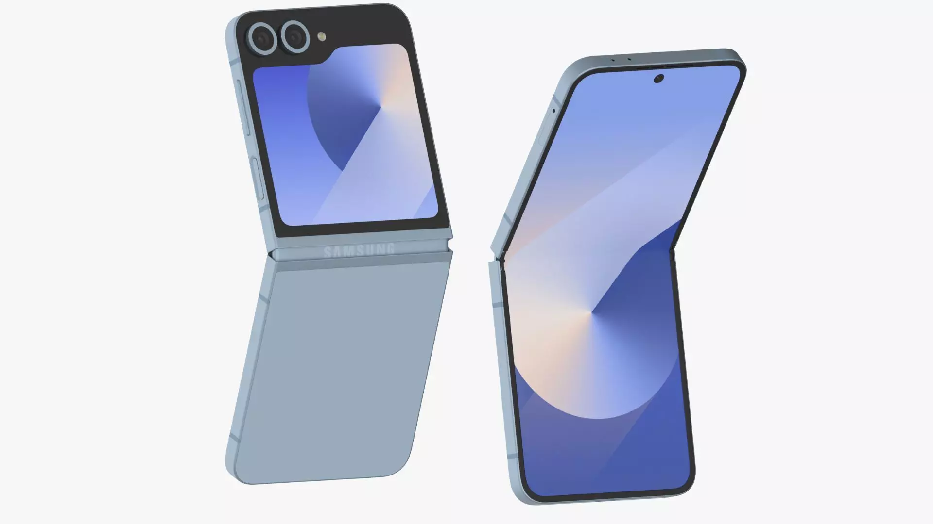 Samsung Galaxy Z Flip 6 Blue 3D model_0