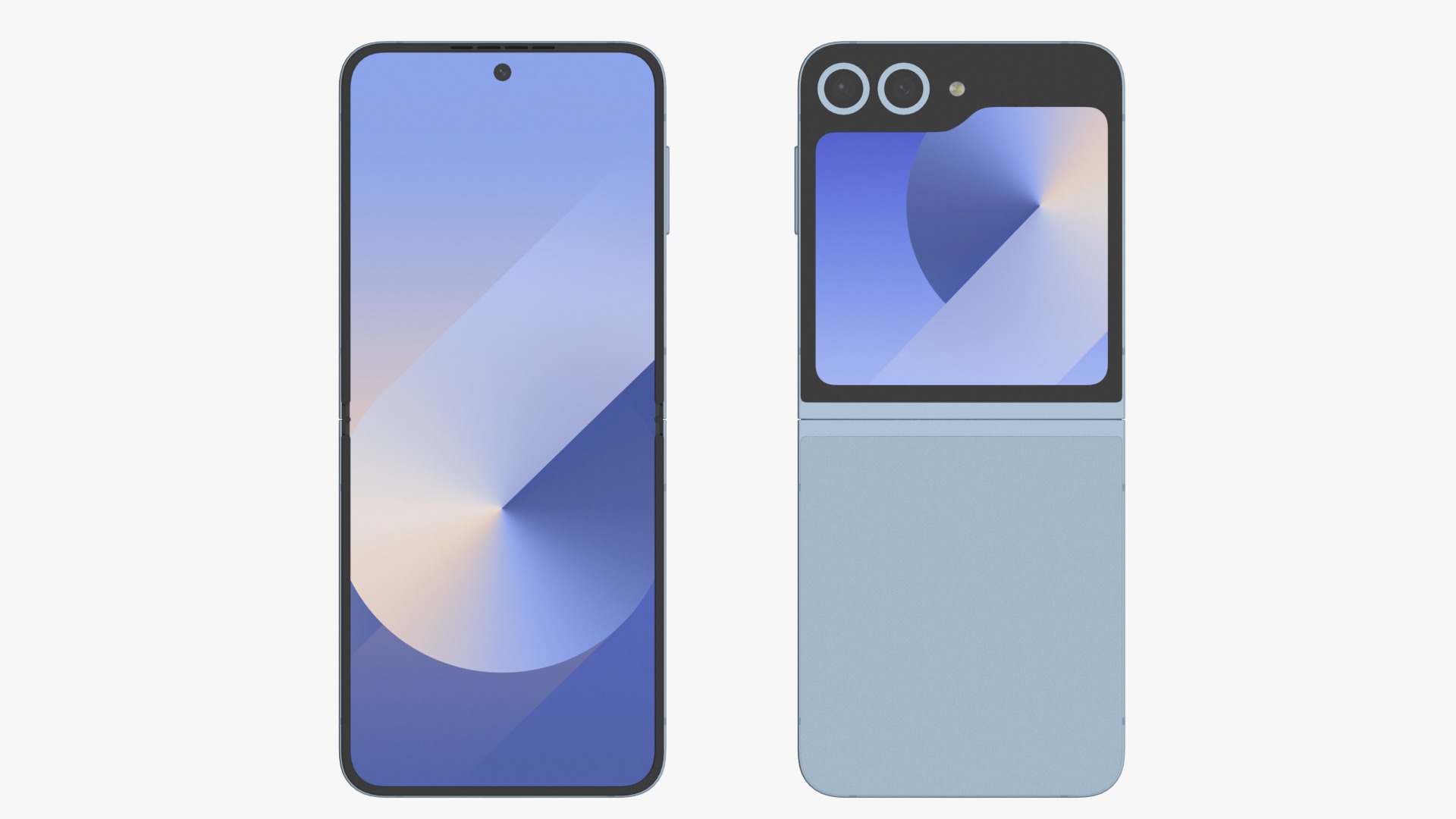 Samsung Galaxy Z Flip 6 Blue 3D model_2