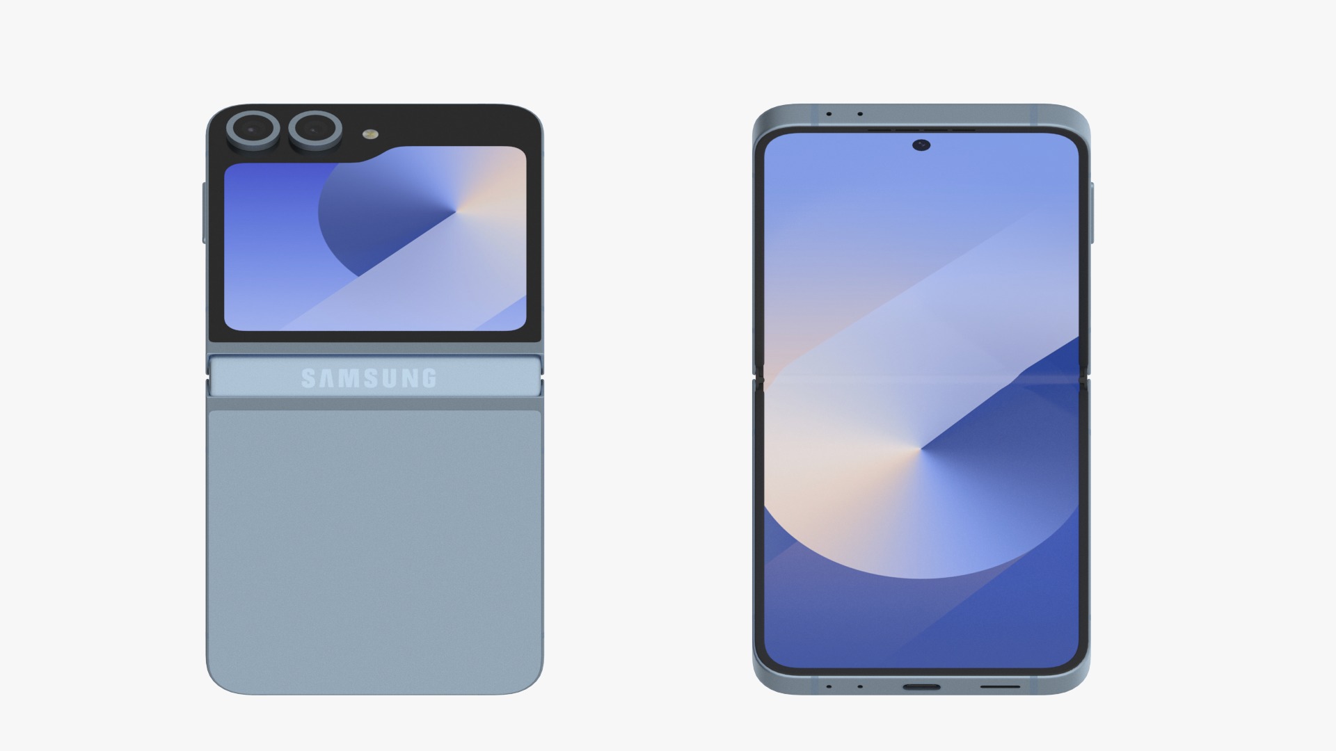 Samsung Galaxy Z Flip 6 Blue 3D model_7