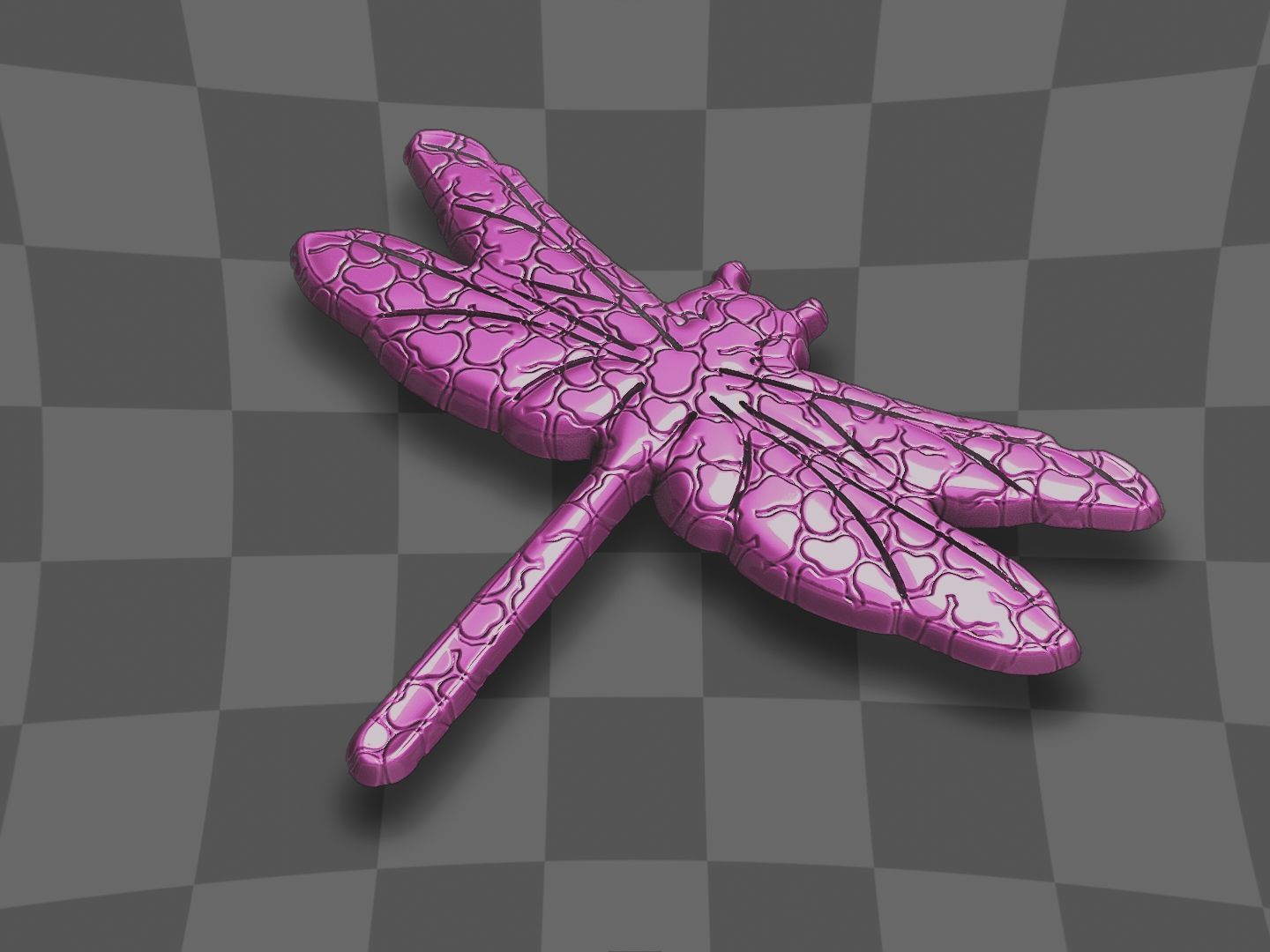Dragon fly design for printing 3D print model_8