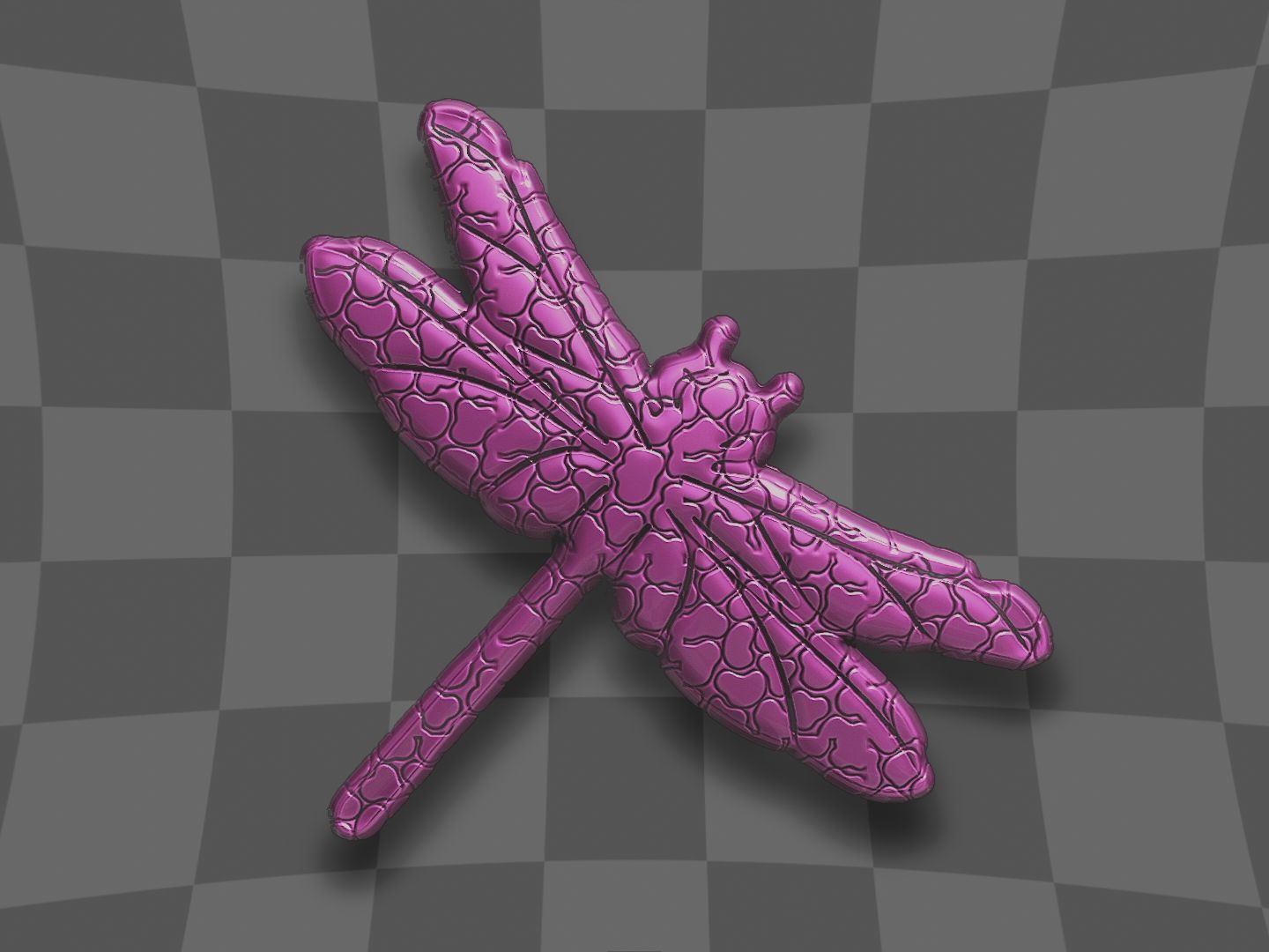 Dragon fly design for printing 3D print model_3