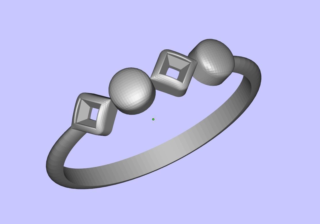 Triple Ring 3D print model_2