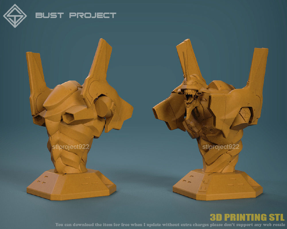 Neon Bust 3D print model_3