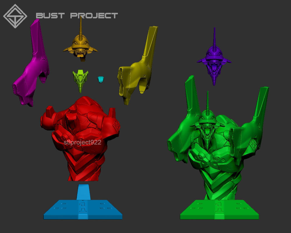 Neon Bust 3D print model_1