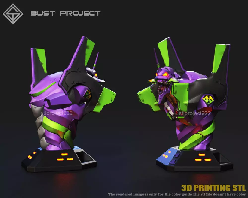 Neon Bust 3D print model_0