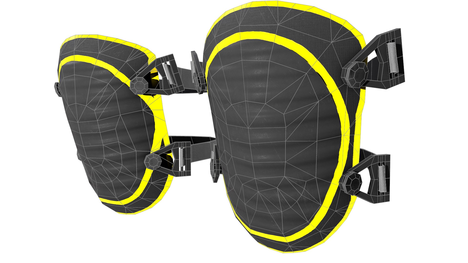 Knee Pad Low Poly Low-poly 3D model_32