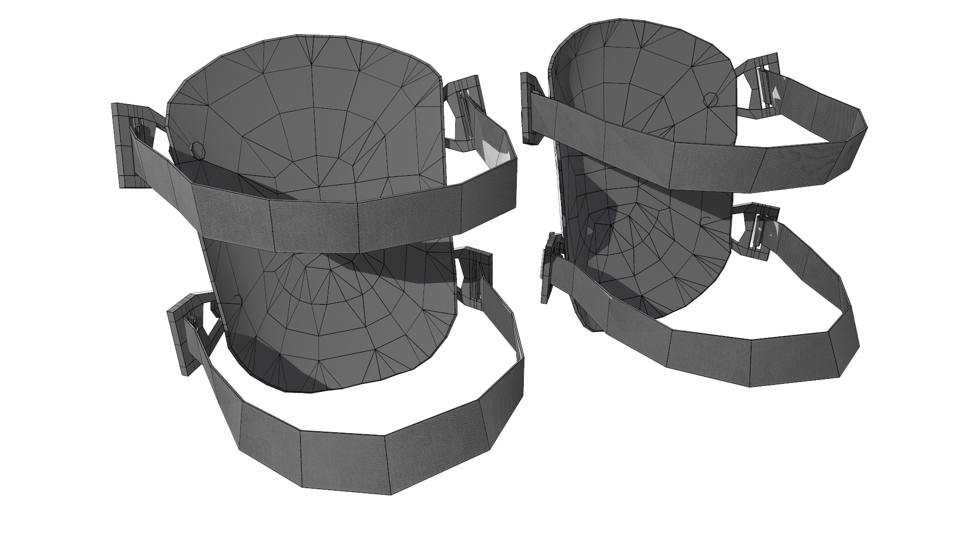 Knee Pad Low Poly Low-poly 3D model_38