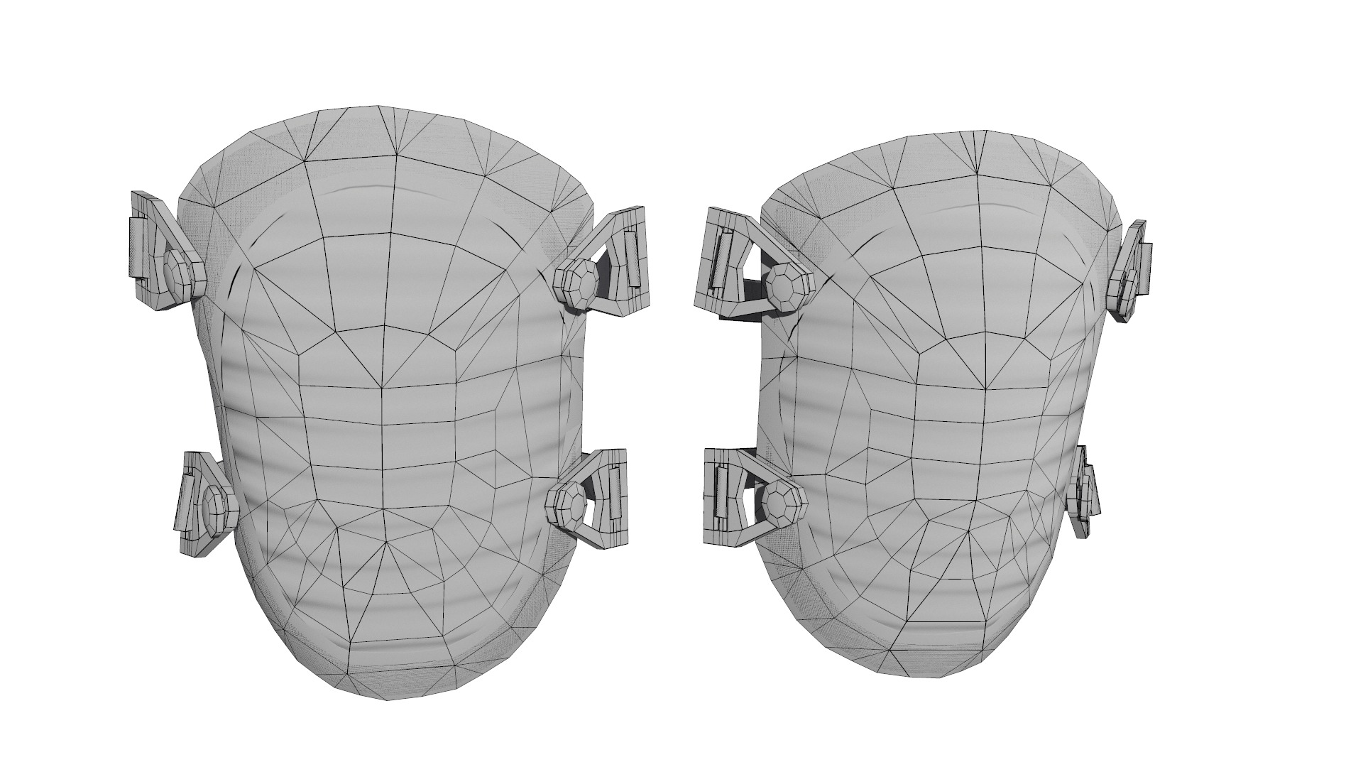 Knee Pad Low Poly Low-poly 3D model_34