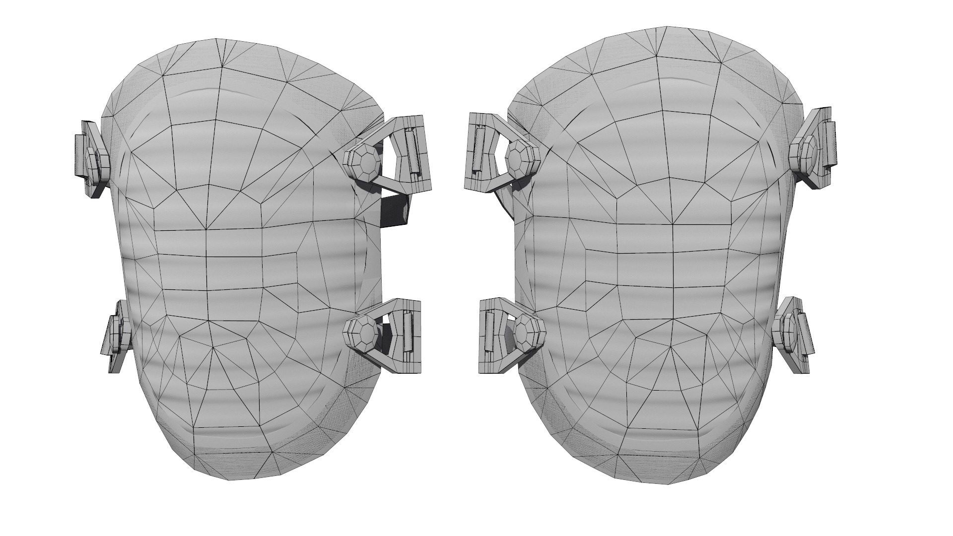 Knee Pad Low Poly Low-poly 3D model_36