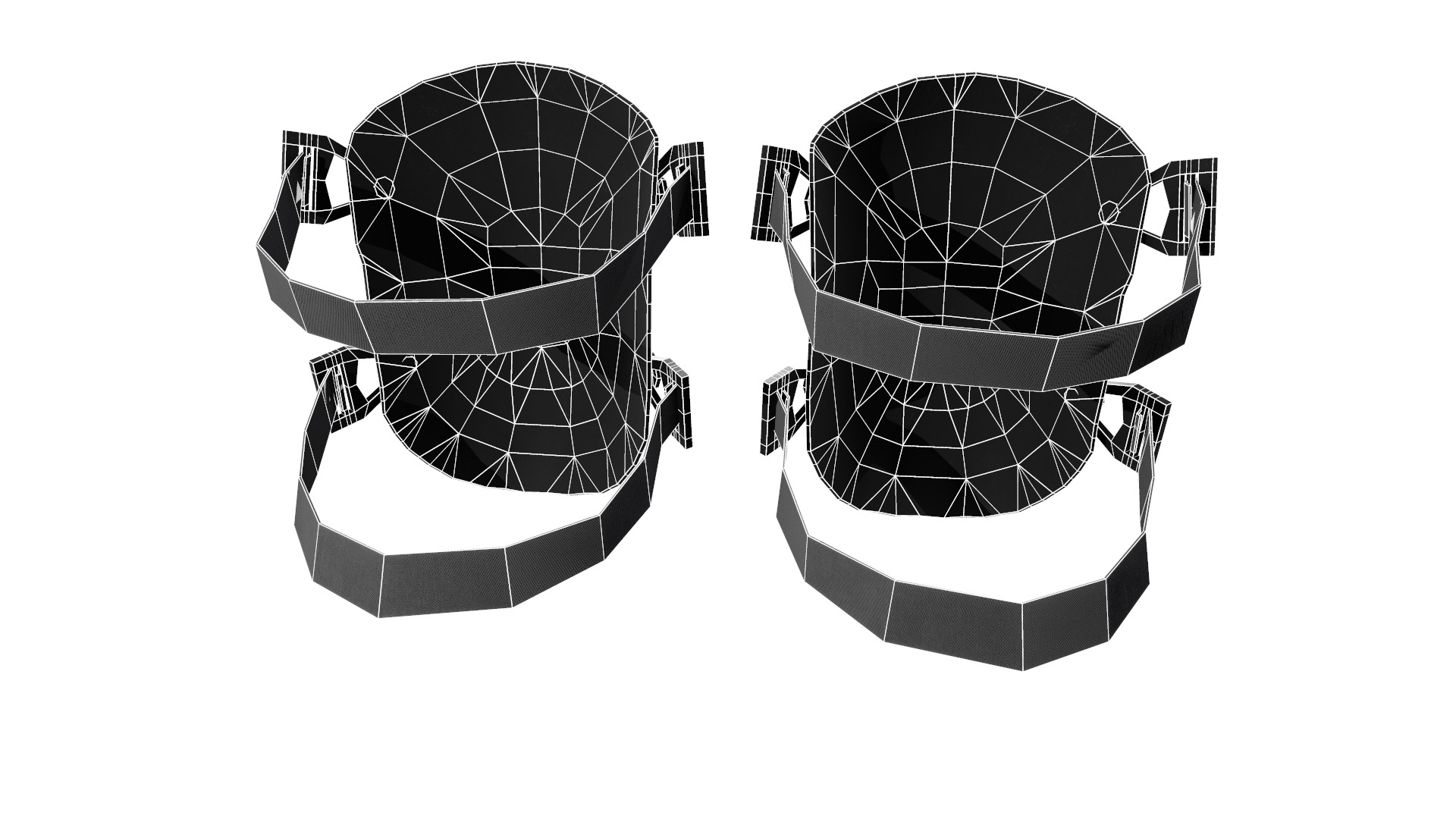 Knee Pad Low Poly Low-poly 3D model_30