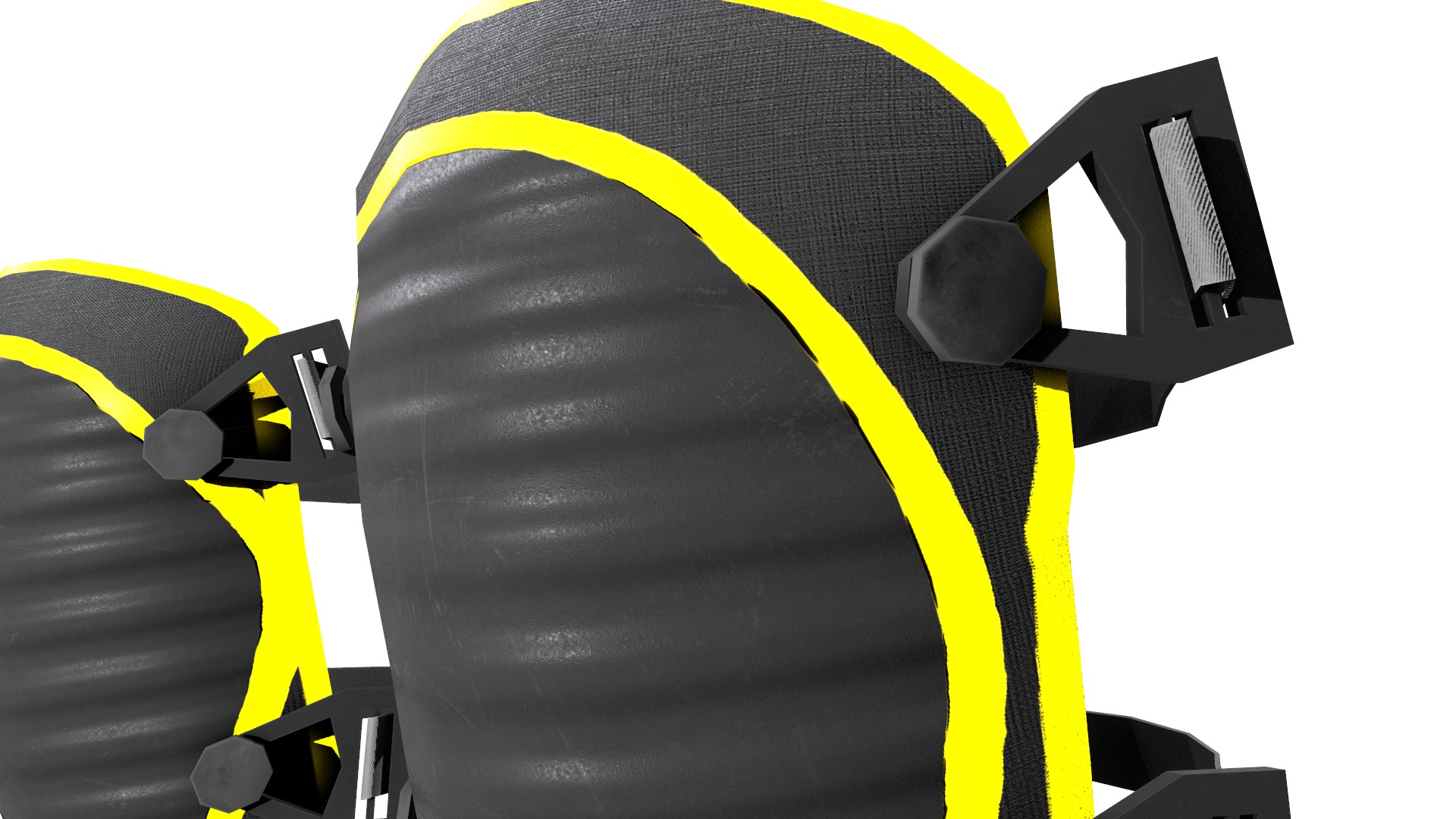 Knee Pad Low Poly Low-poly 3D model_9