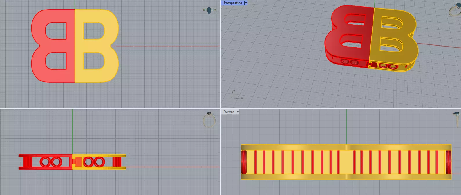Chiusura collana di perle Free 3D print model_0