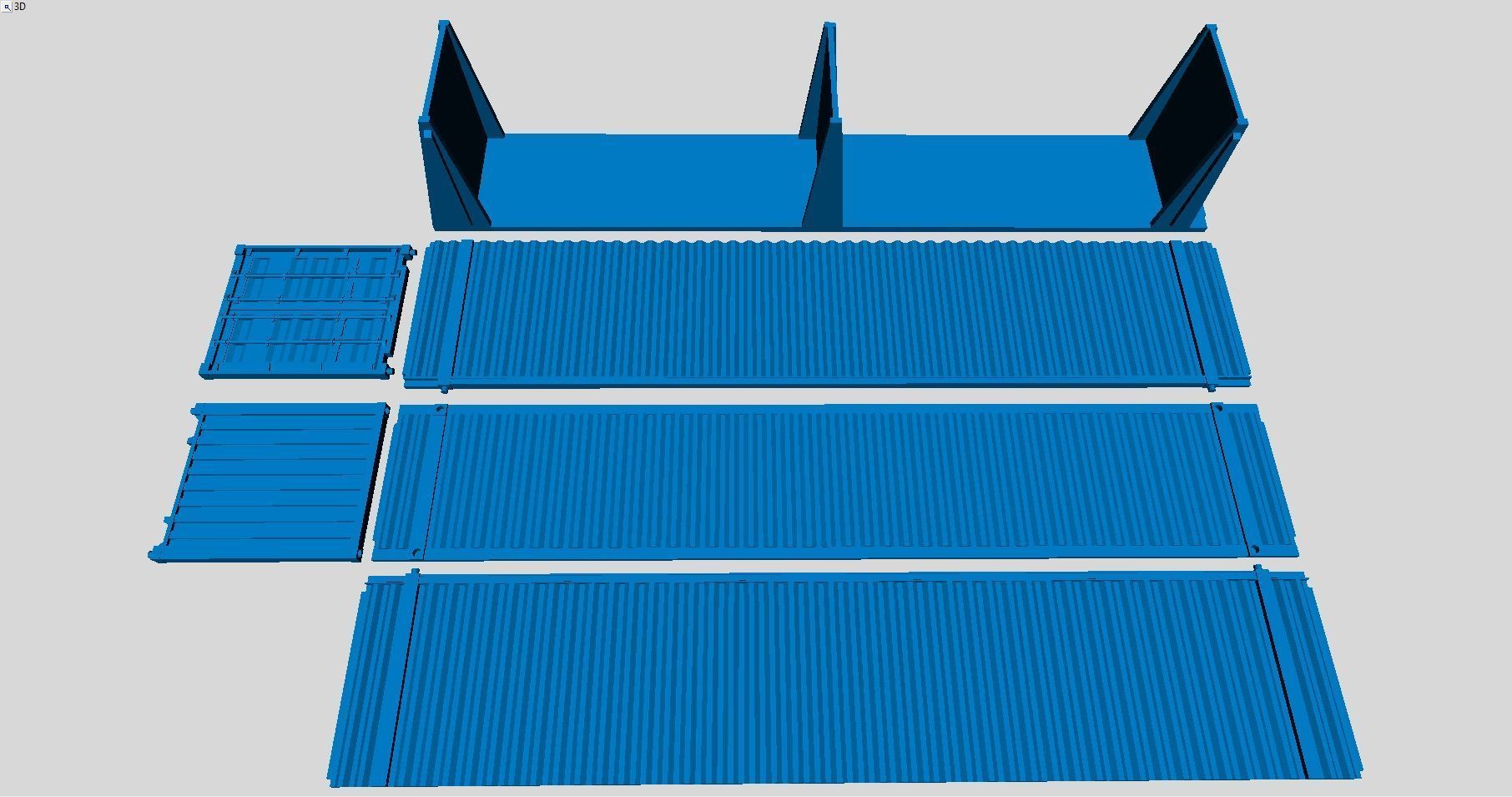 Printable Shipping Containers for H0 Scale Railroad Miniature 3D print model_14