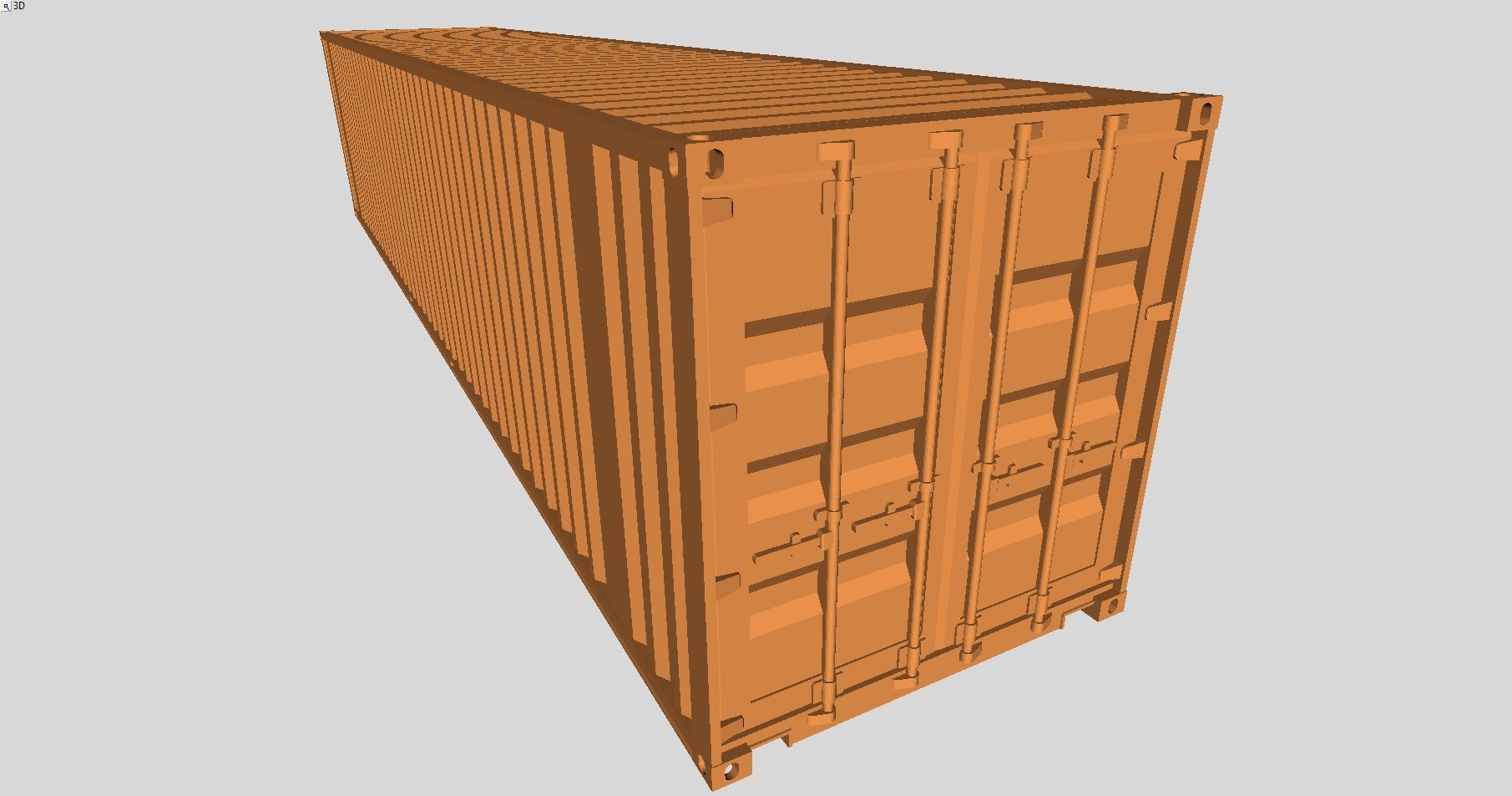Printable Shipping Containers for H0 Scale Railroad Miniature 3D print model_11