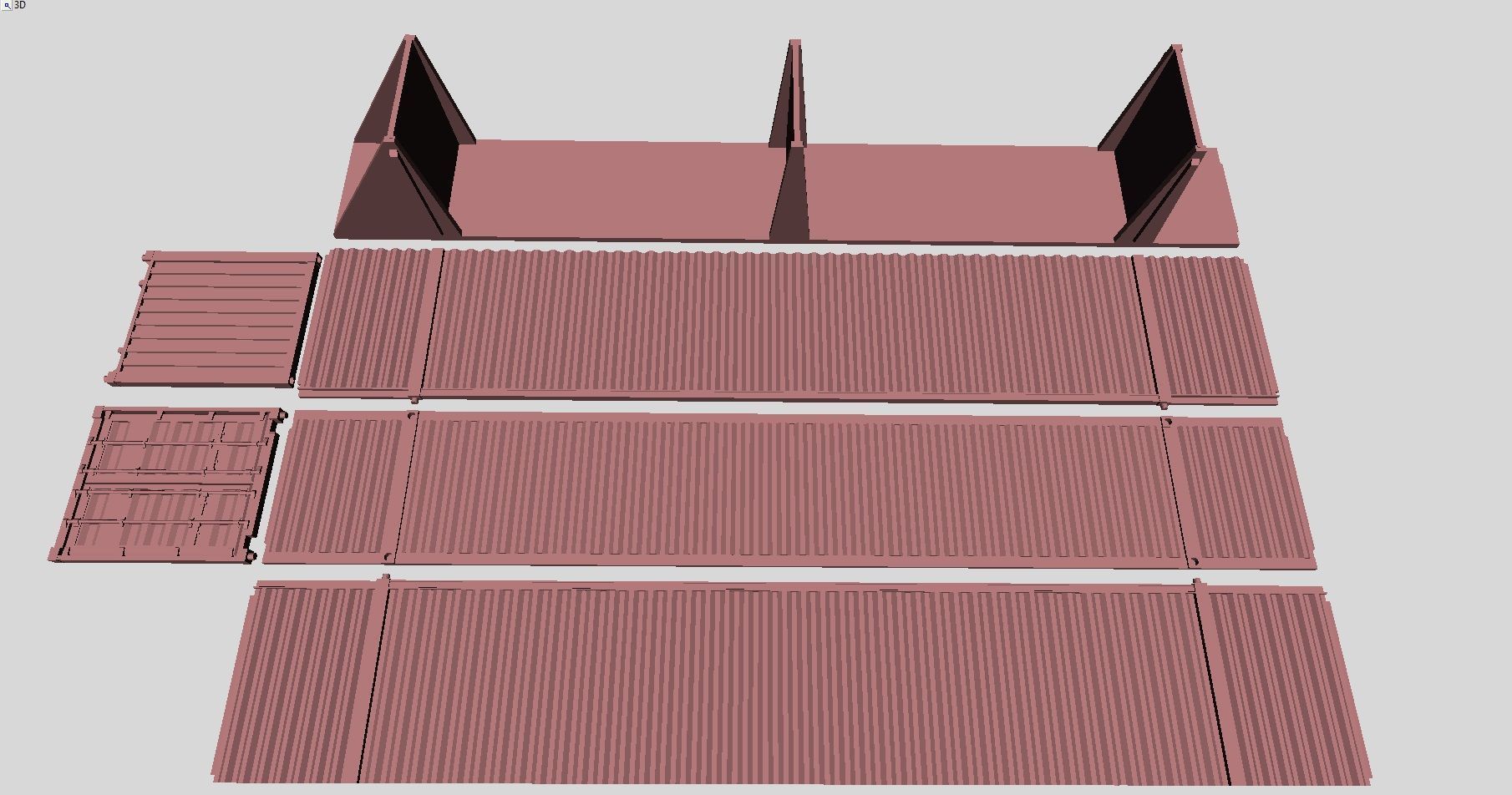 Printable Shipping Containers for H0 Scale Railroad Miniature 3D print model_18