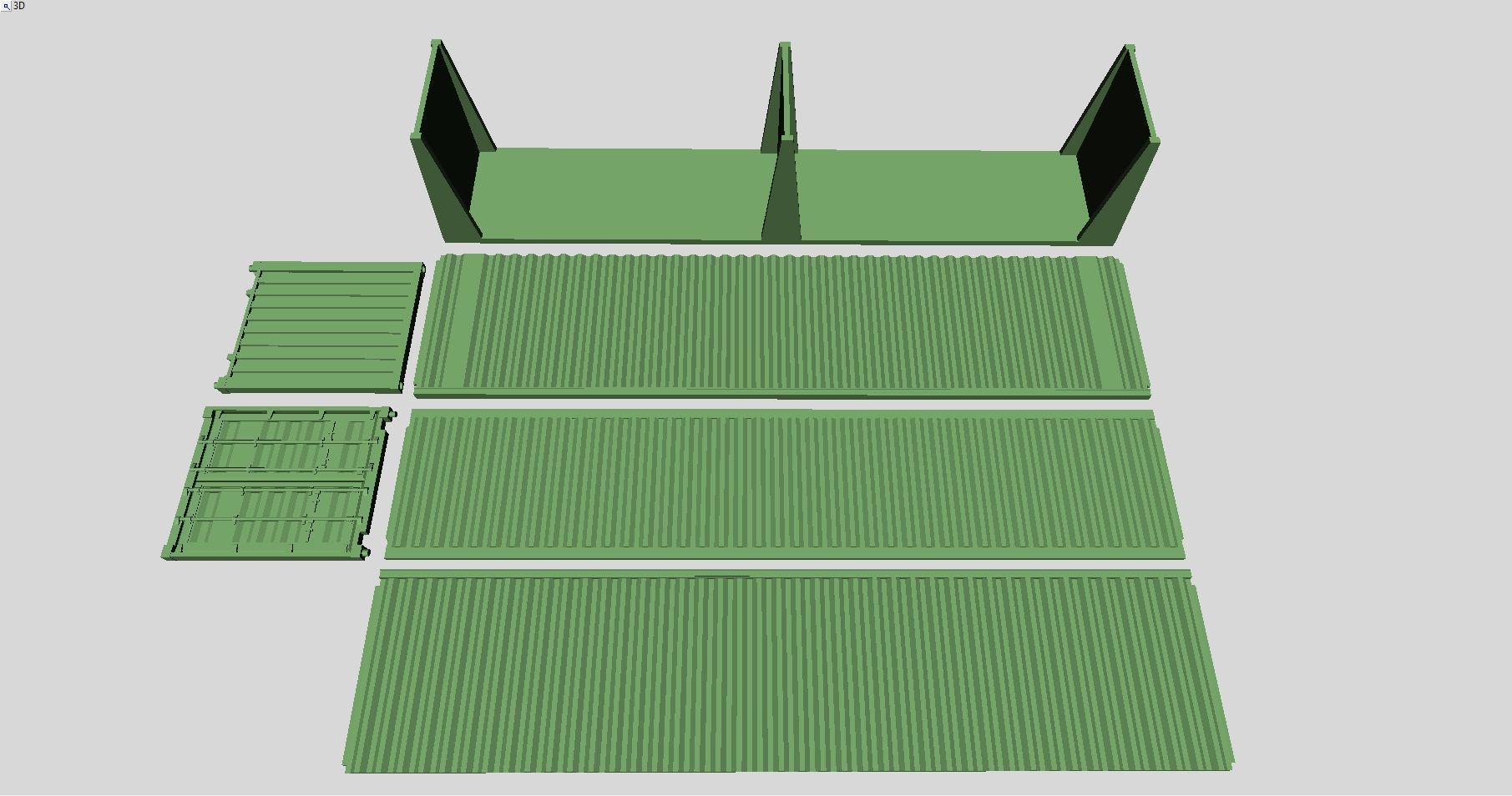 Printable Shipping Containers for H0 Scale Railroad Miniature 3D print model_10