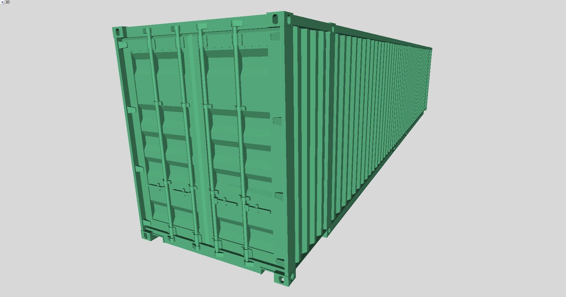 Printable Shipping Containers for H0 Scale Railroad Miniature 3D print model_15