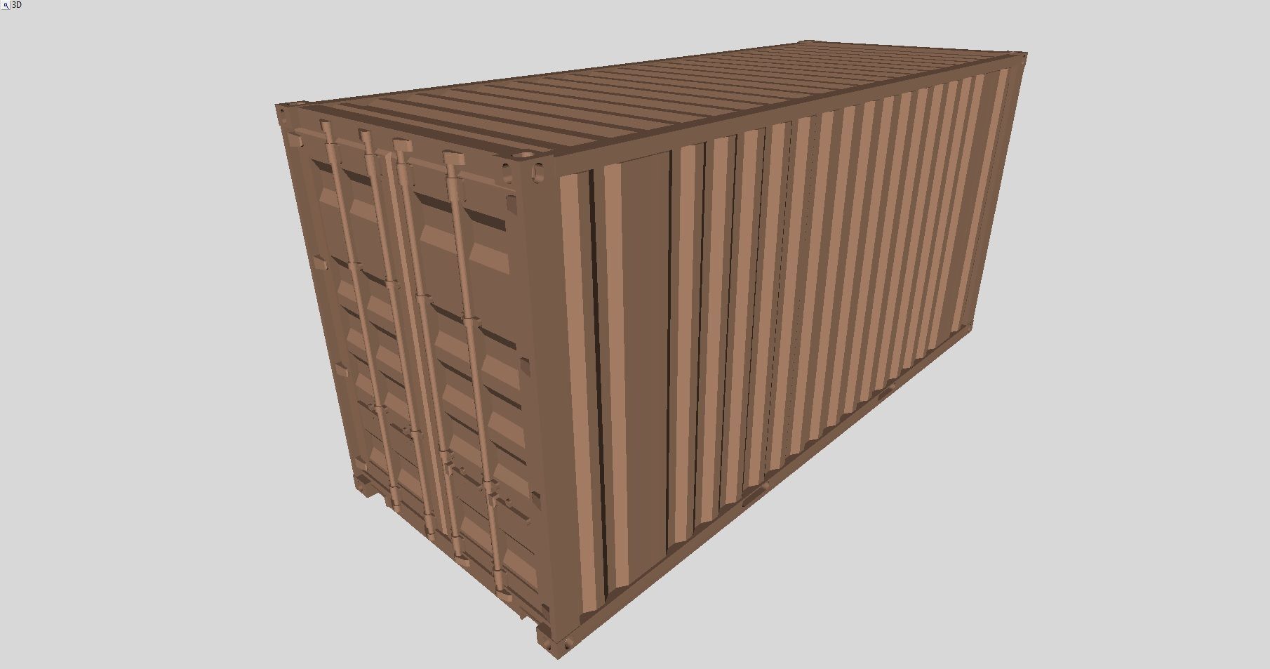 Printable Shipping Containers for H0 Scale Railroad Miniature 3D print model_5